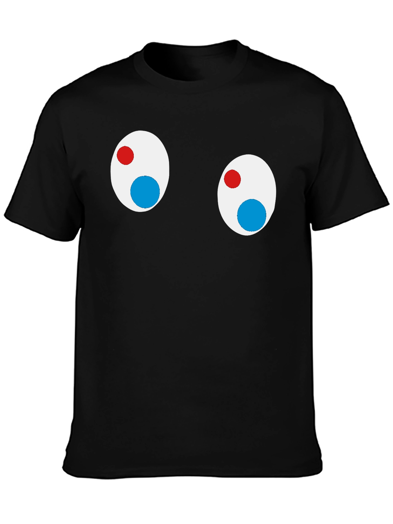 Funny Googly Eyes Black T-Shirt