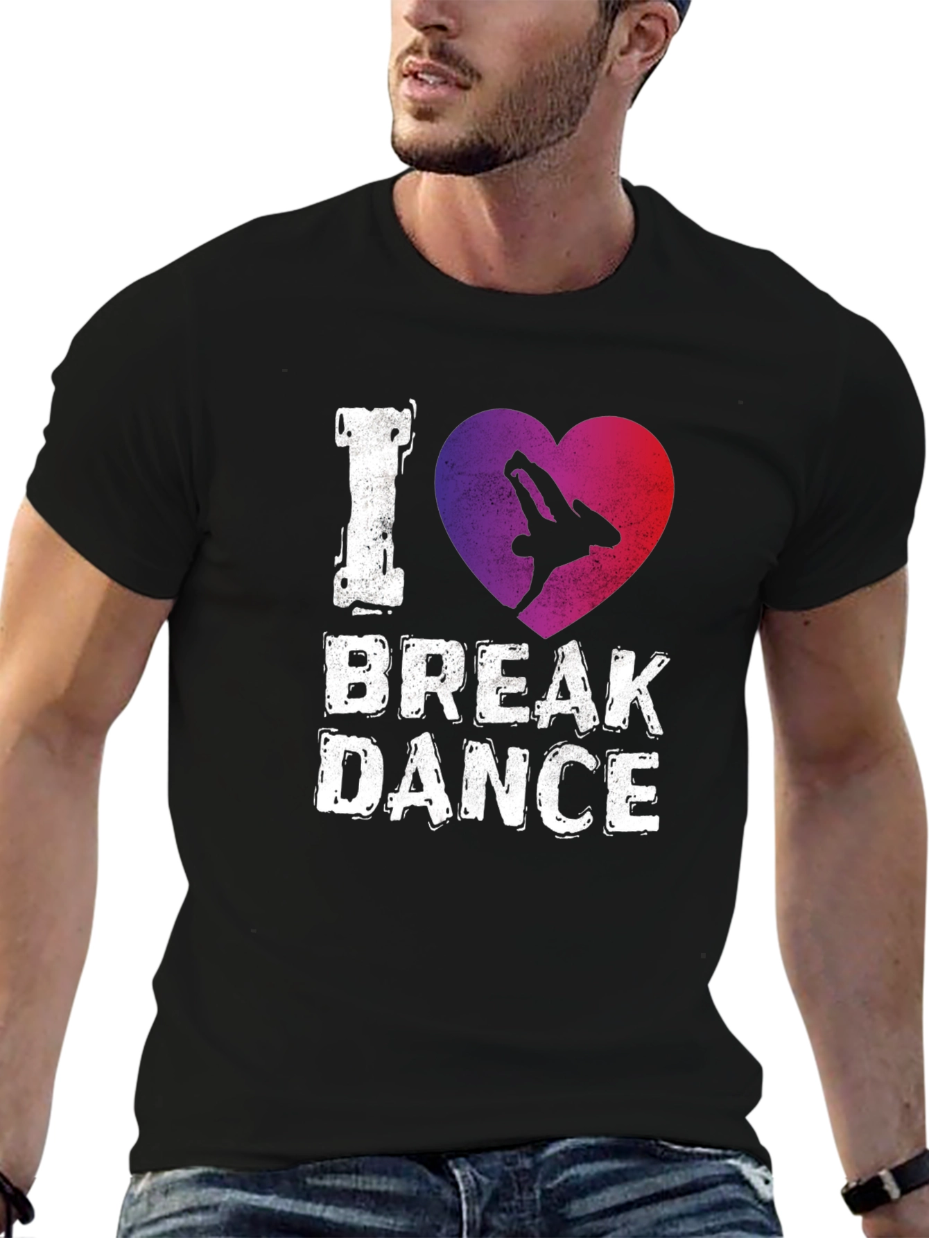 I Love Break Dance Graphic T-Shirt