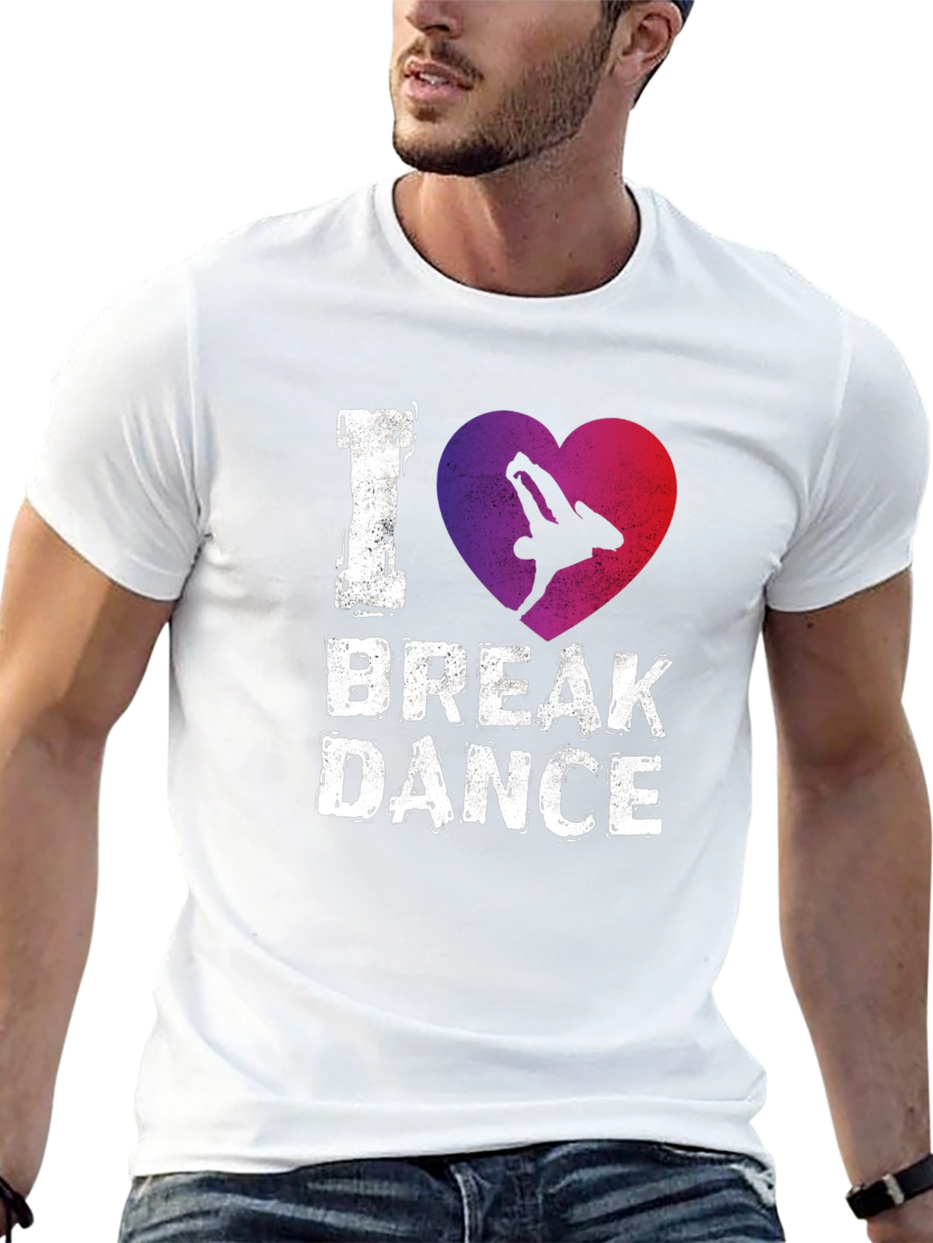I Love Break Dance Graphic T-Shirt