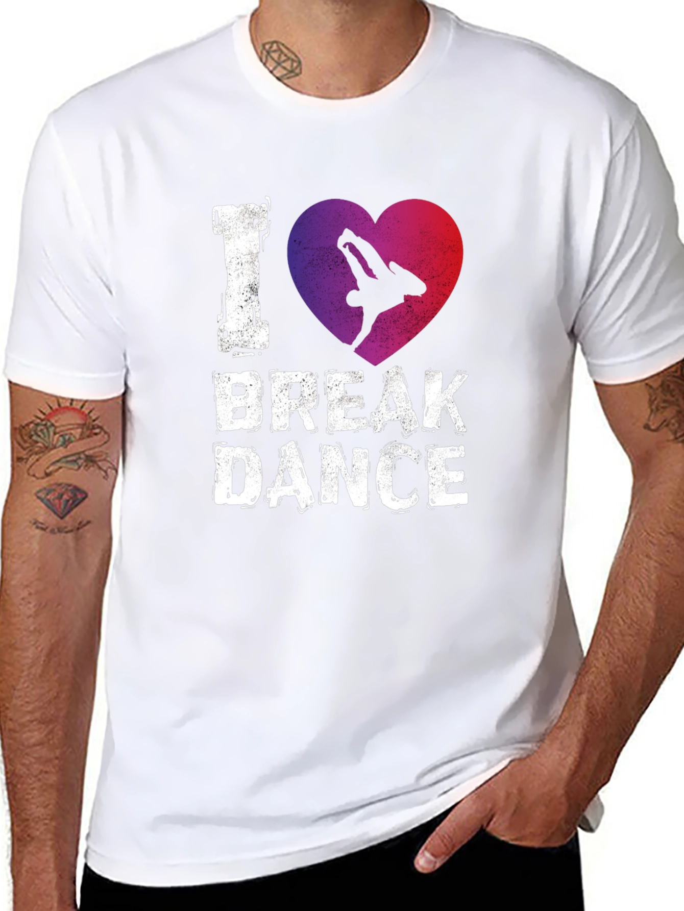 I Love Break Dance Graphic T-Shirt
