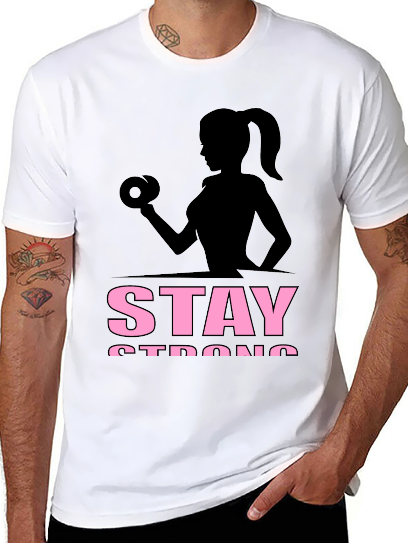 Stay Strong Womens Fitness T-Shirt