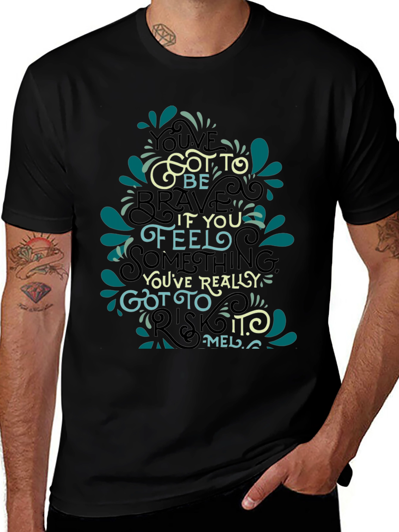 Inspirational Quote Graphic Black T-Shirt