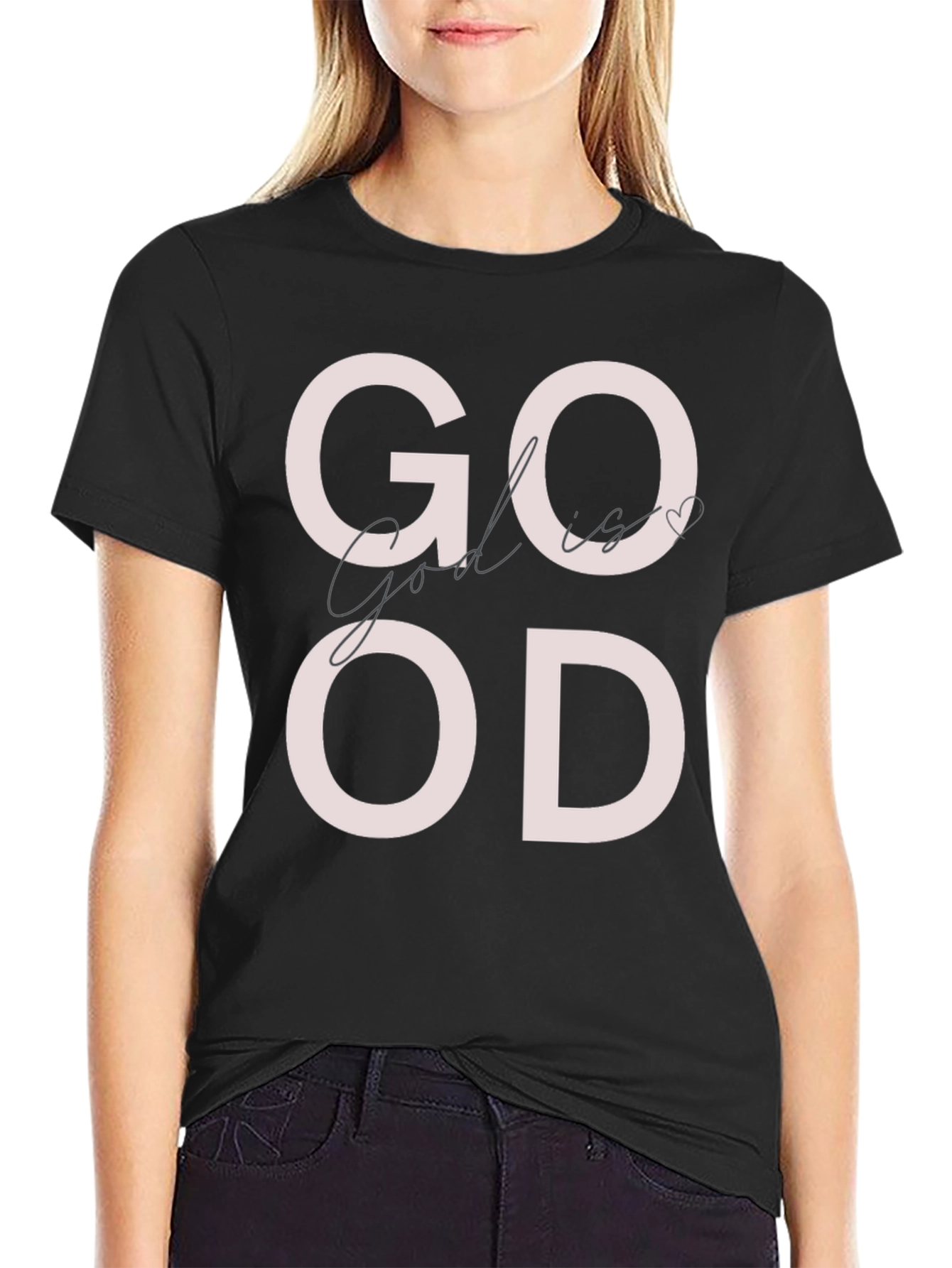 Good Is Good Black Graphic T-Shirt