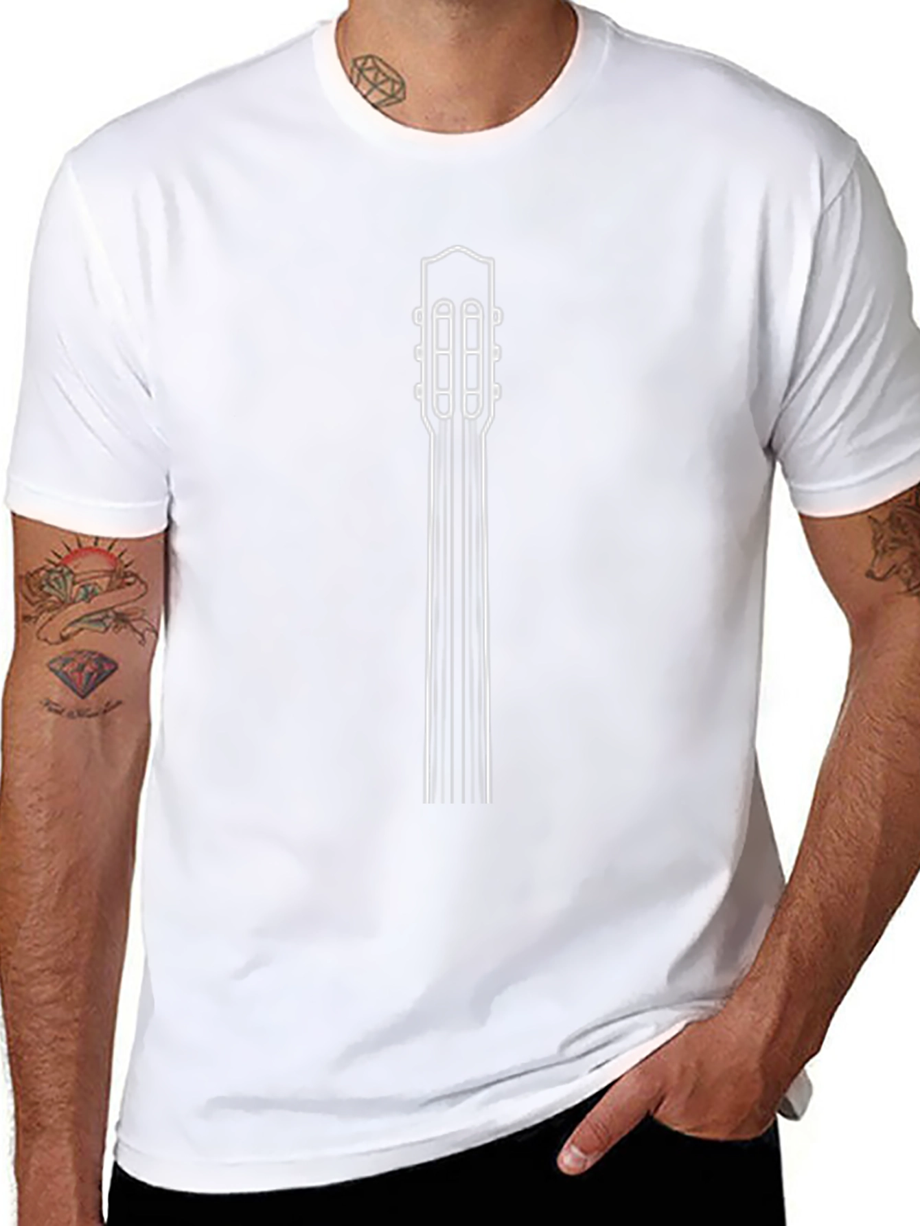 Guitar Neck Graphic Tee - Musicians Style