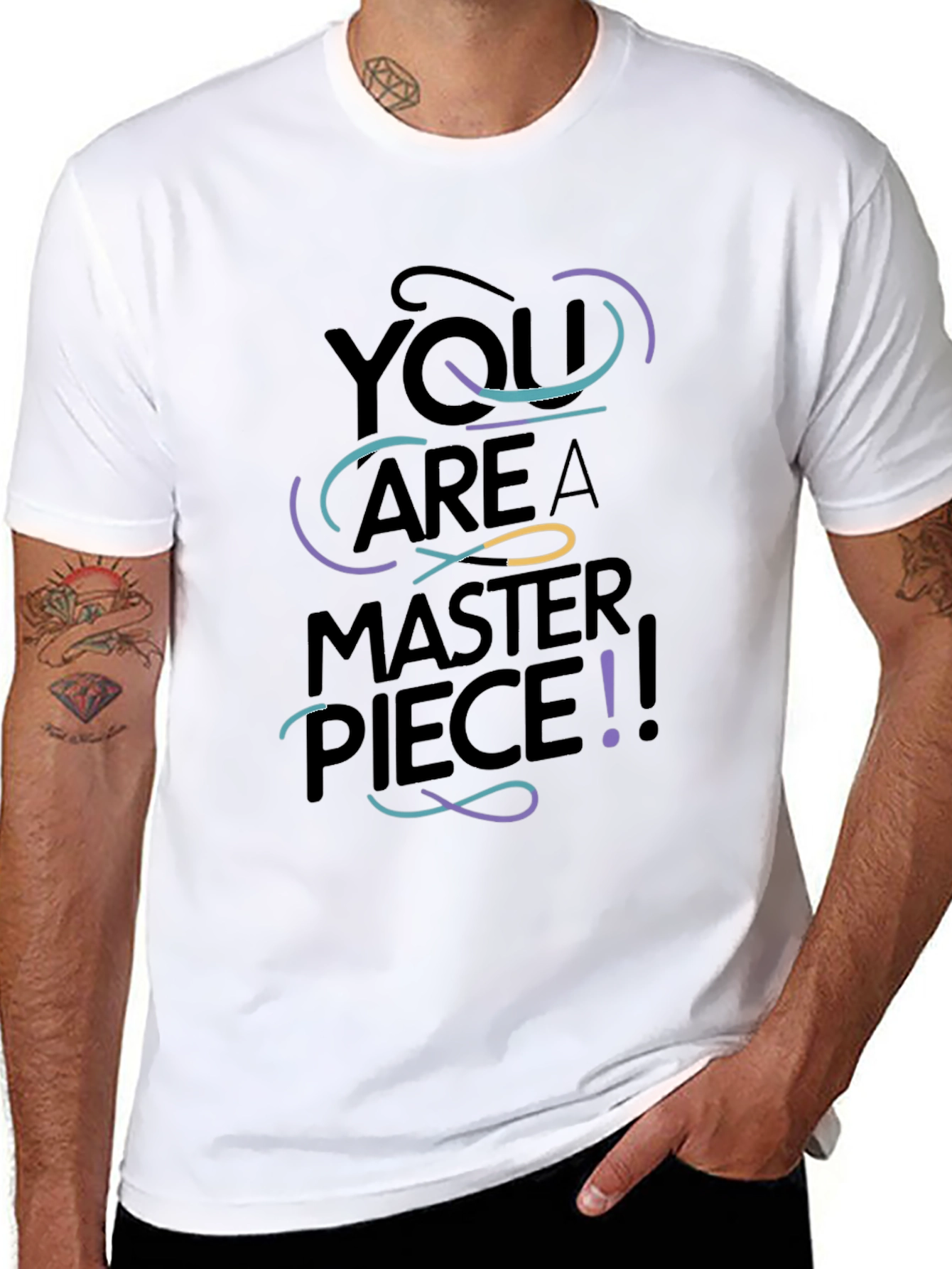 You Are A Masterpiece Graphic Black Tee