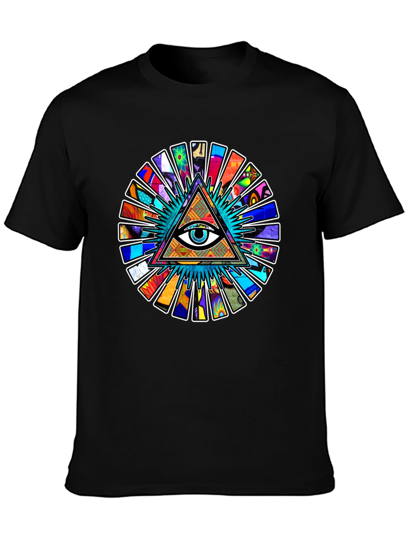 Illuminati Eye Pyramid Graphic Tee - Black
