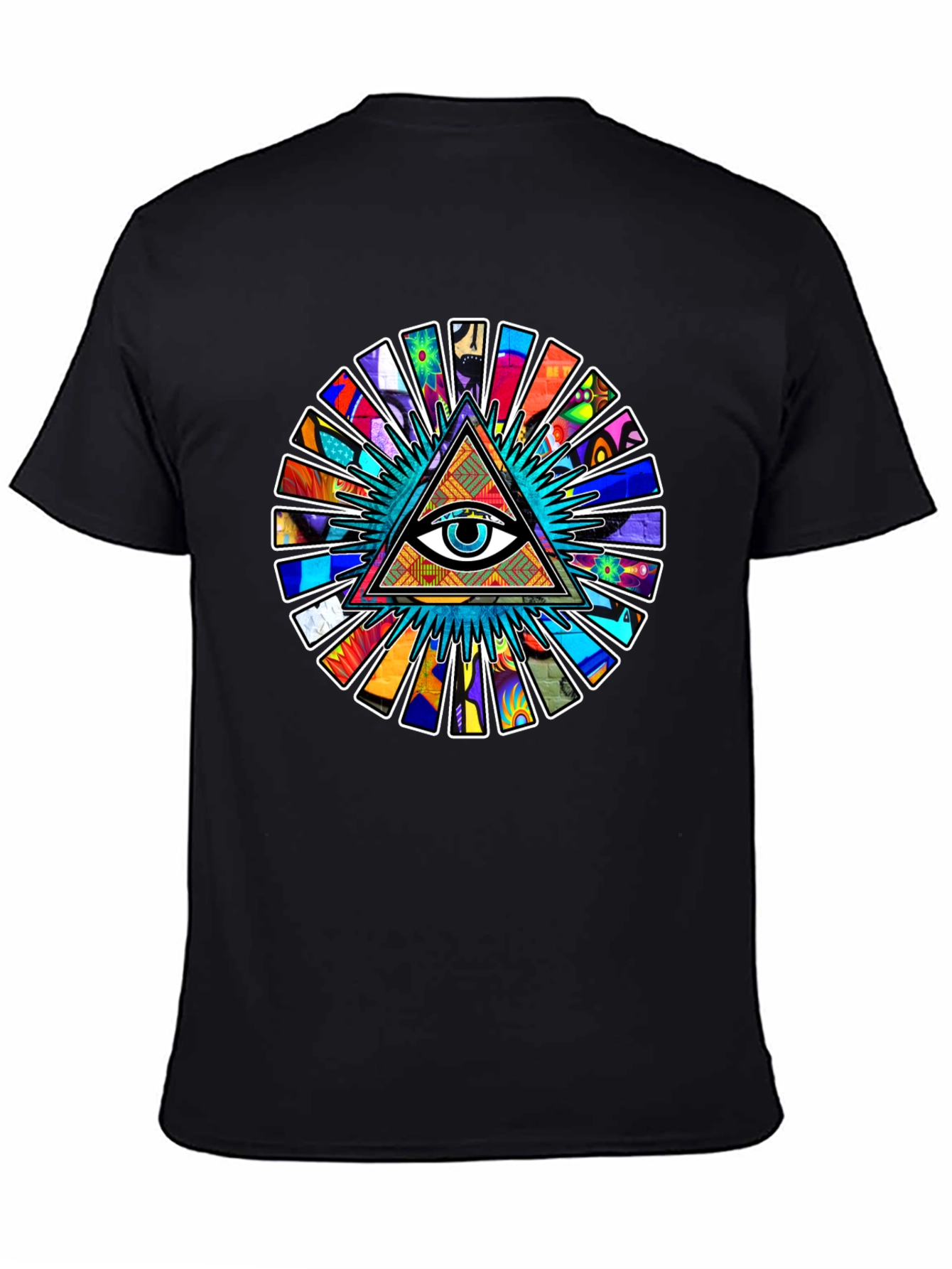 Illuminati Eye Pyramid Graphic Tee - Black