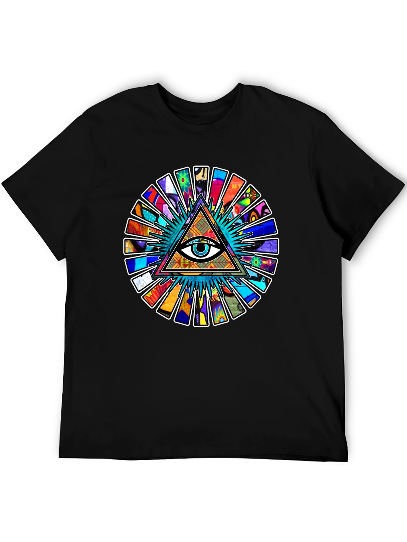 Illuminati Eye Pyramid Graphic Tee - Black