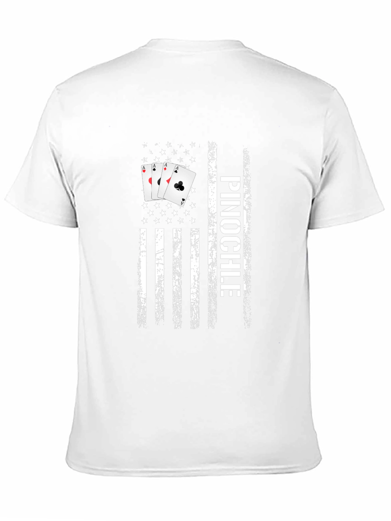 Pinochle USA Flag Graphic T-Shirt