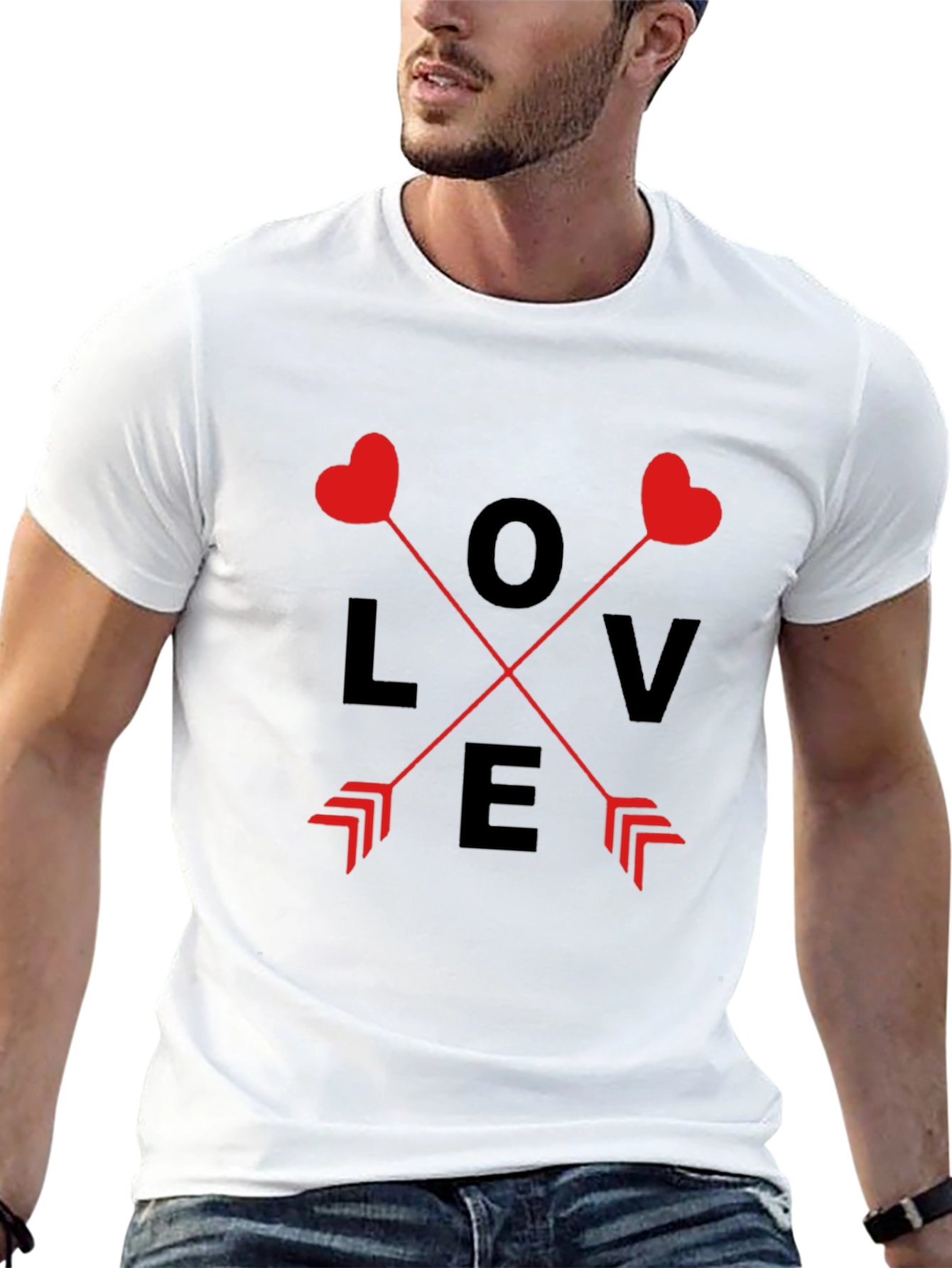 Love Arrow Graphic Tee - Black