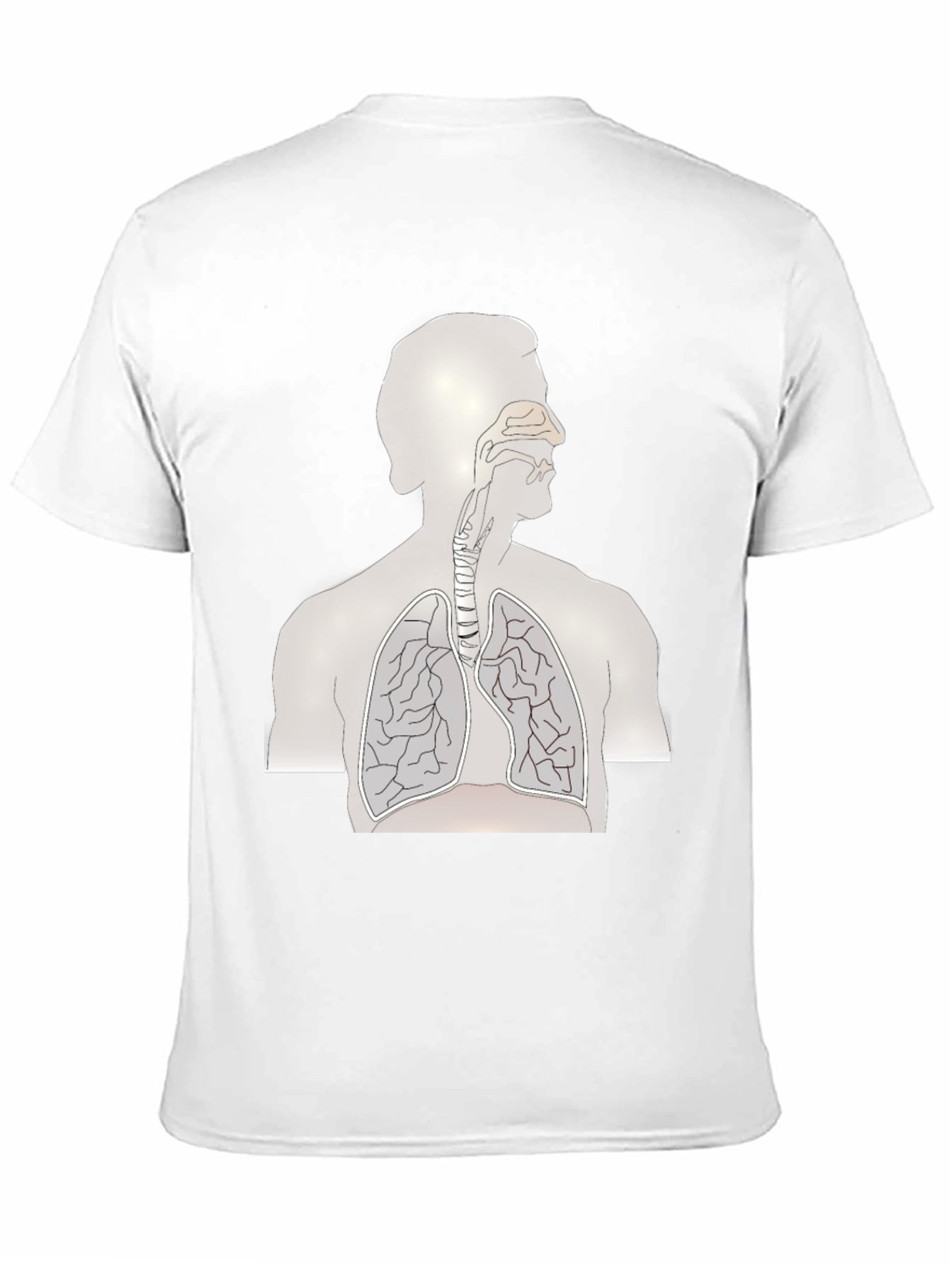 Anatomical Lungs Print Black T-Shirt