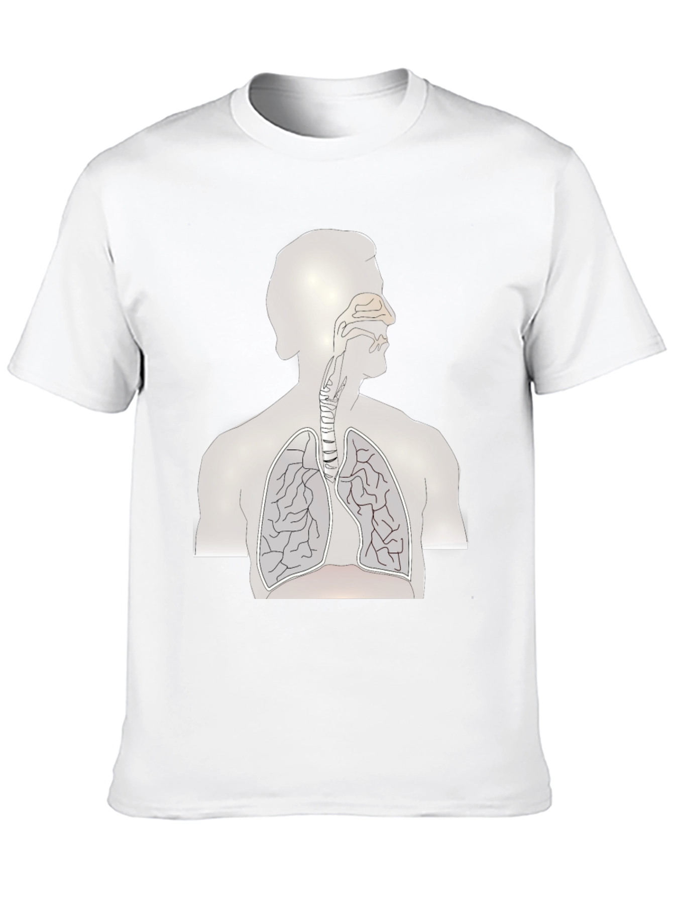 Anatomical Lungs Print Black T-Shirt