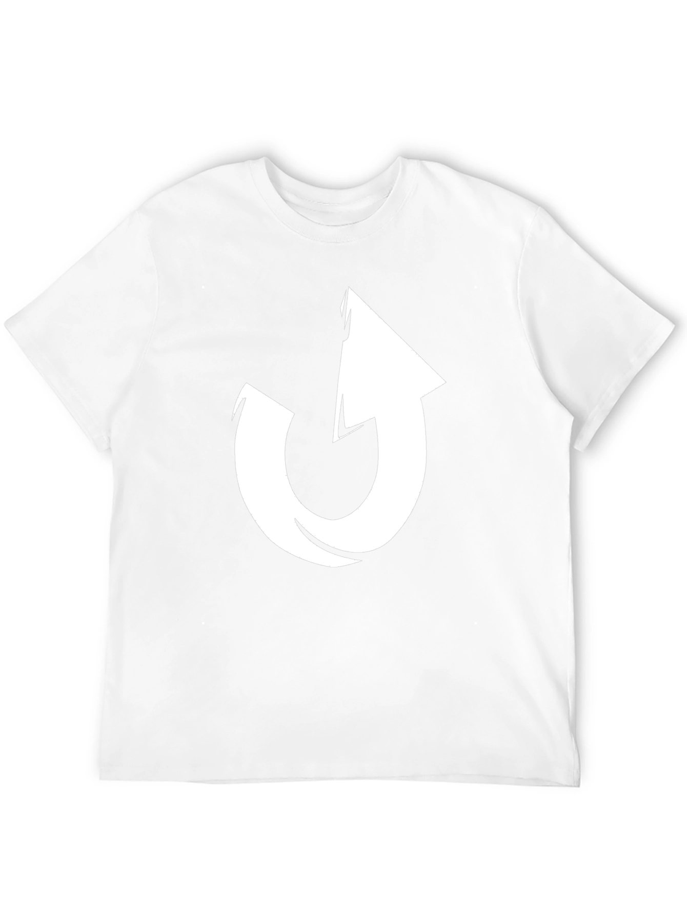 Mens Black T-Shirt with White Arrow Design