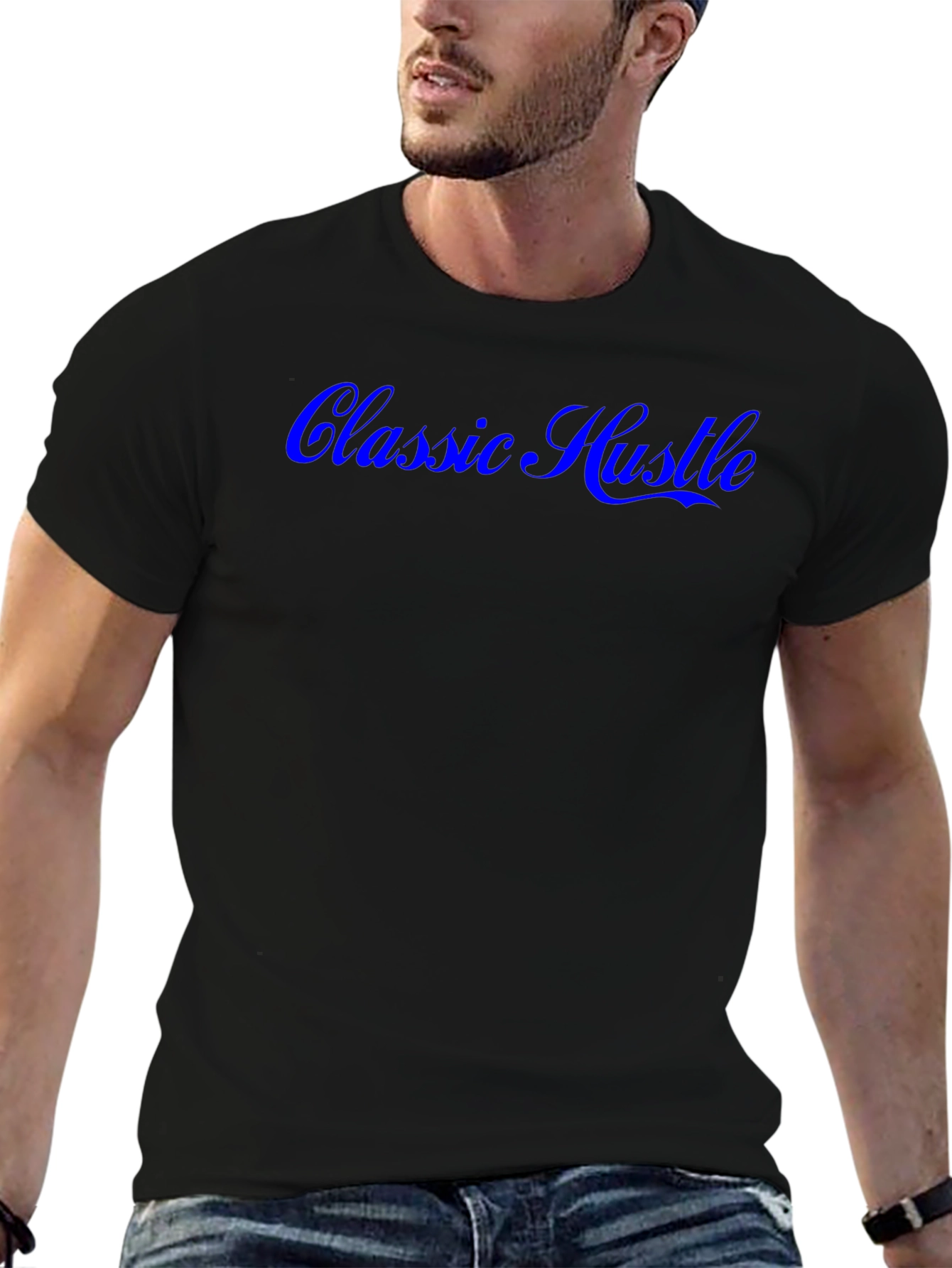 Classic Hustle Black Graphic Tee