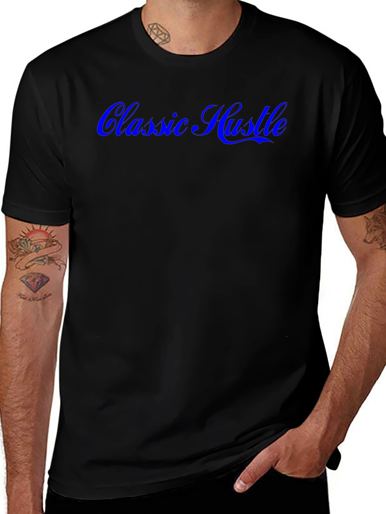 Classic Hustle Black Graphic Tee