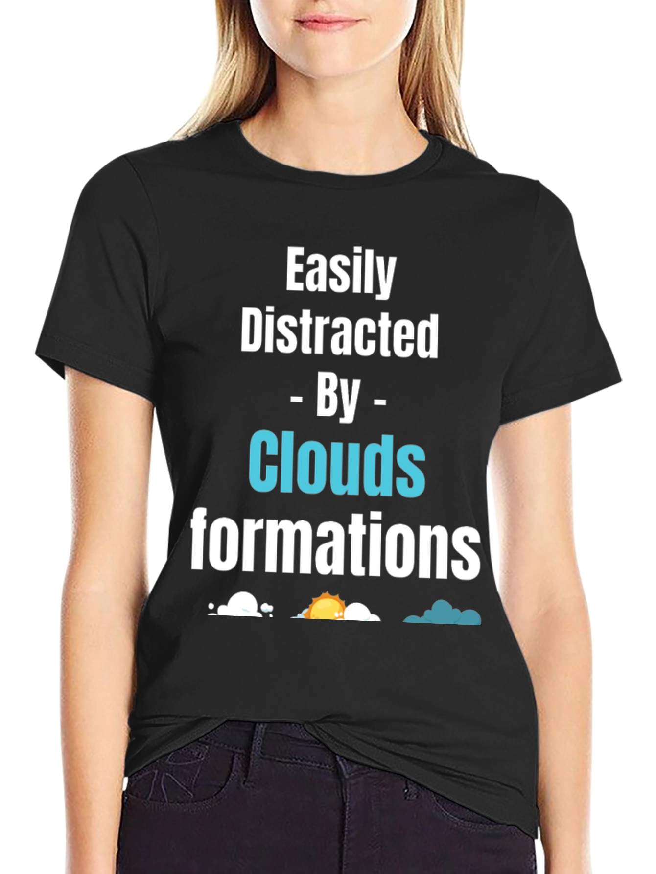 Easily Distracted by Clouds T-Shirt - Unique Gift!