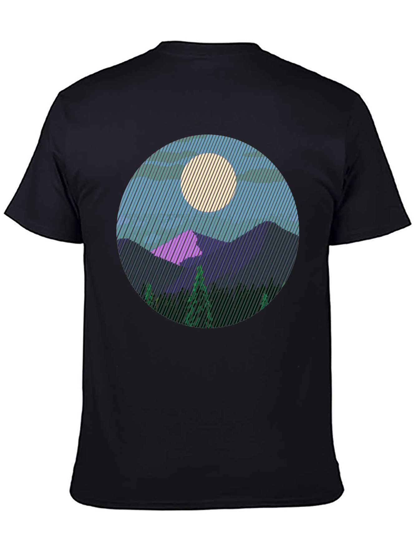 Mountainscape Graphic Tee - Black