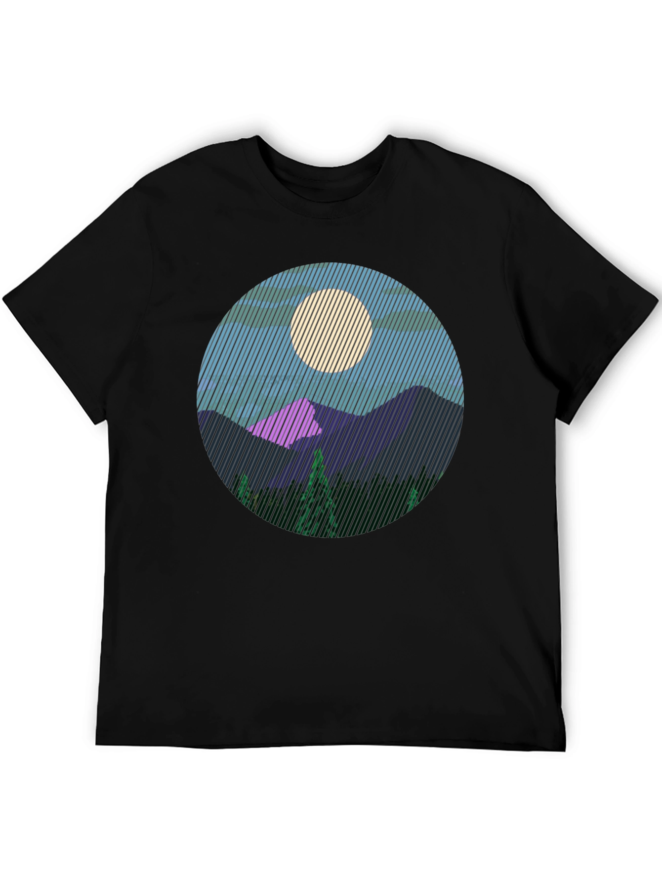 Mountainscape Graphic Tee - Black
