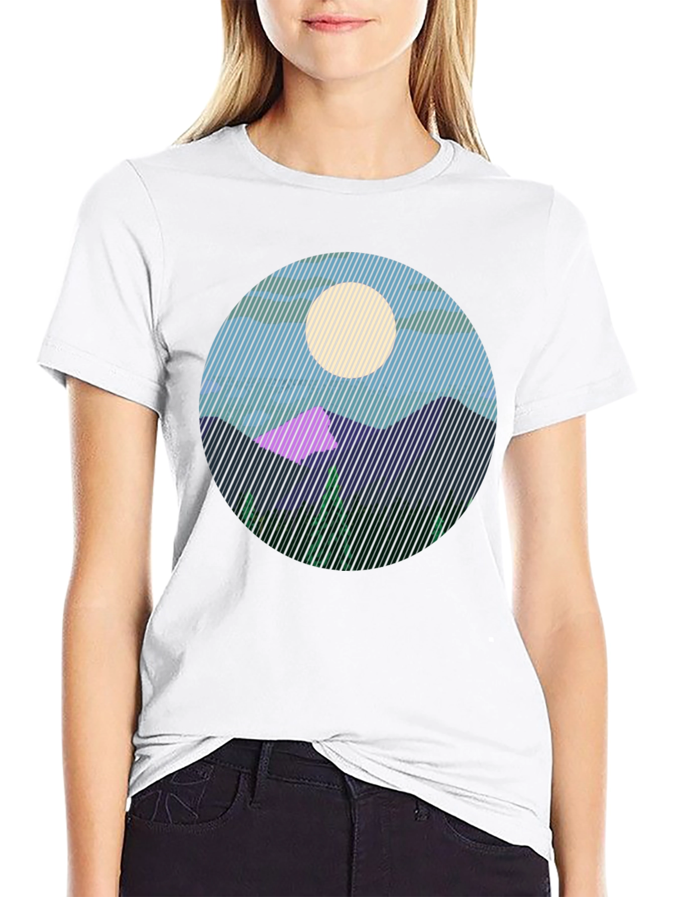 Mountainscape Graphic Tee - Black