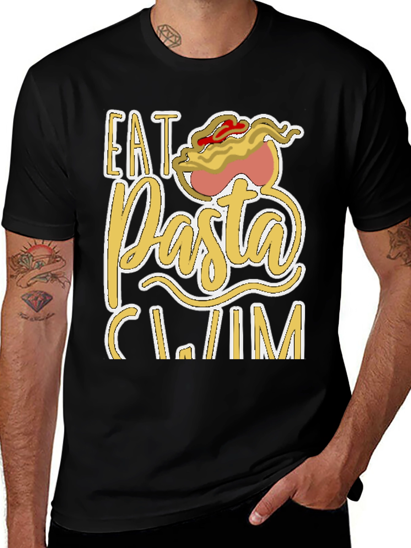 Eat Pasta Swim T-Shirt Funny Foodie Tee