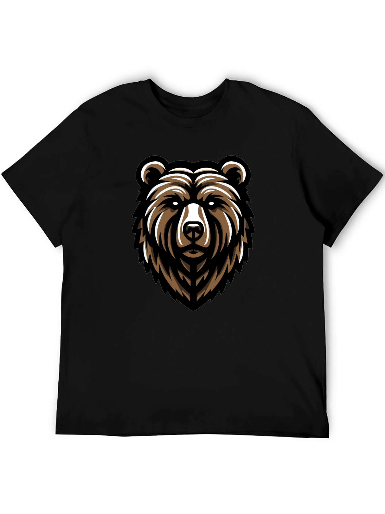 Bear Graphic Black T-Shirt - Mens Fashion Tee