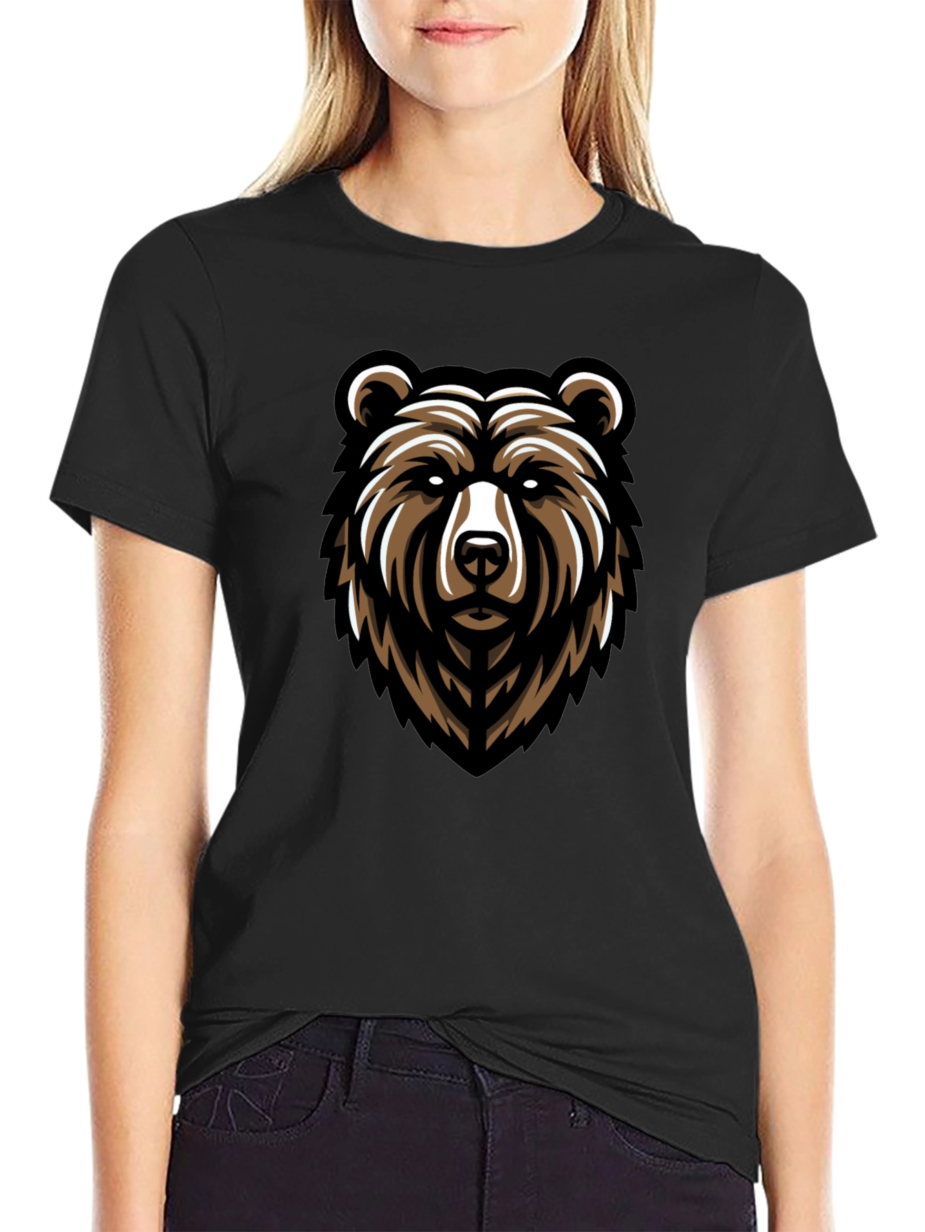 Bear Graphic Black T-Shirt - Mens Fashion Tee