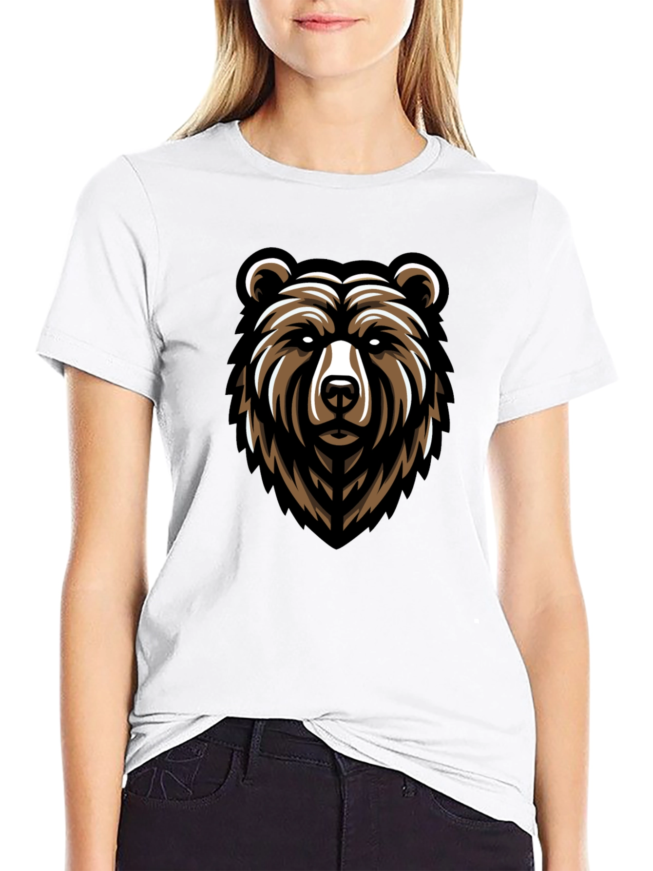 Bear Graphic Black T-Shirt - Mens Fashion Tee