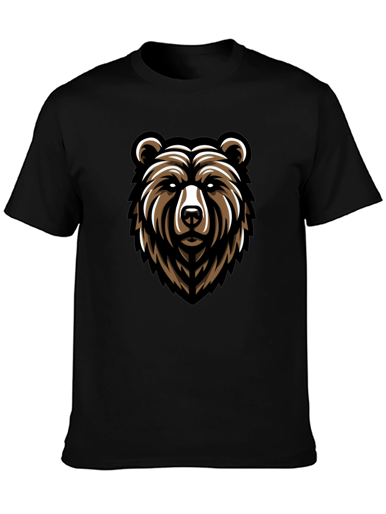 Bear Graphic Black T-Shirt - Mens Fashion Tee