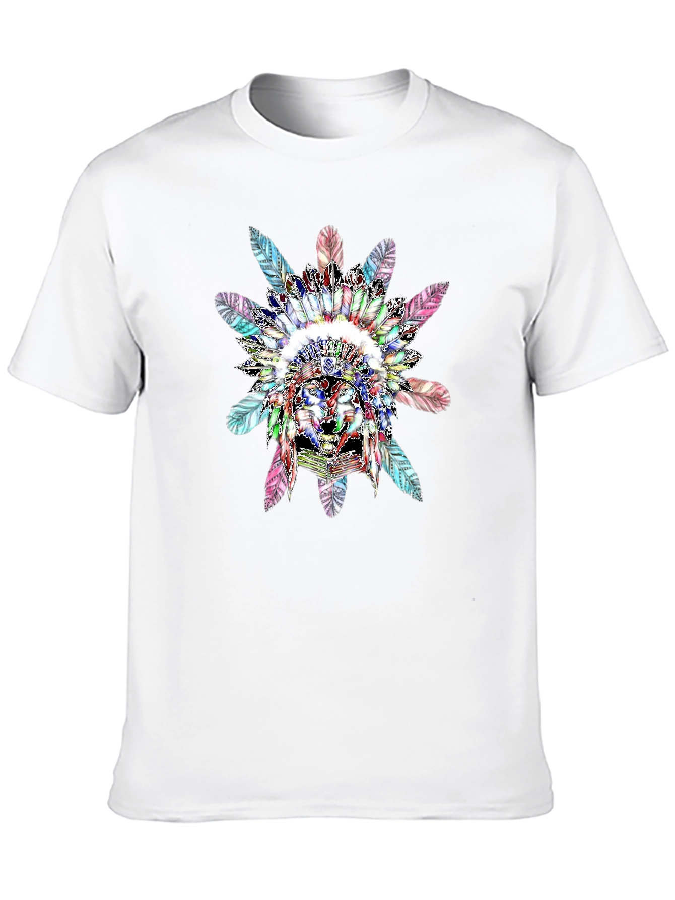 Native American Chief Headdress Graphic T-Shirt
