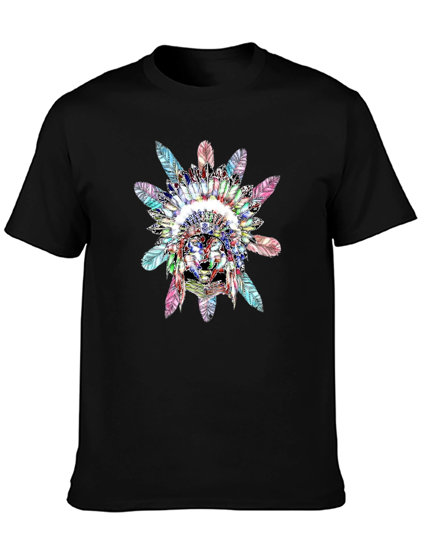 Native American Chief Headdress Graphic T-Shirt