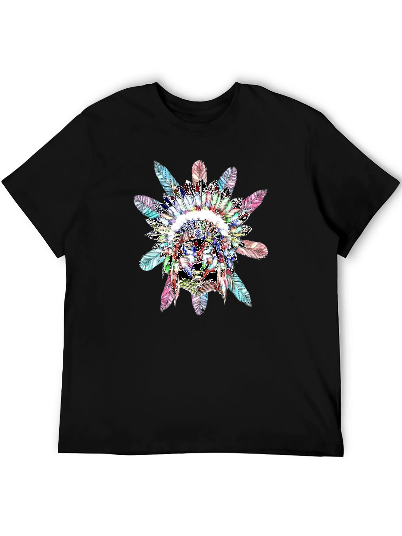 Native American Chief Headdress Graphic T-Shirt