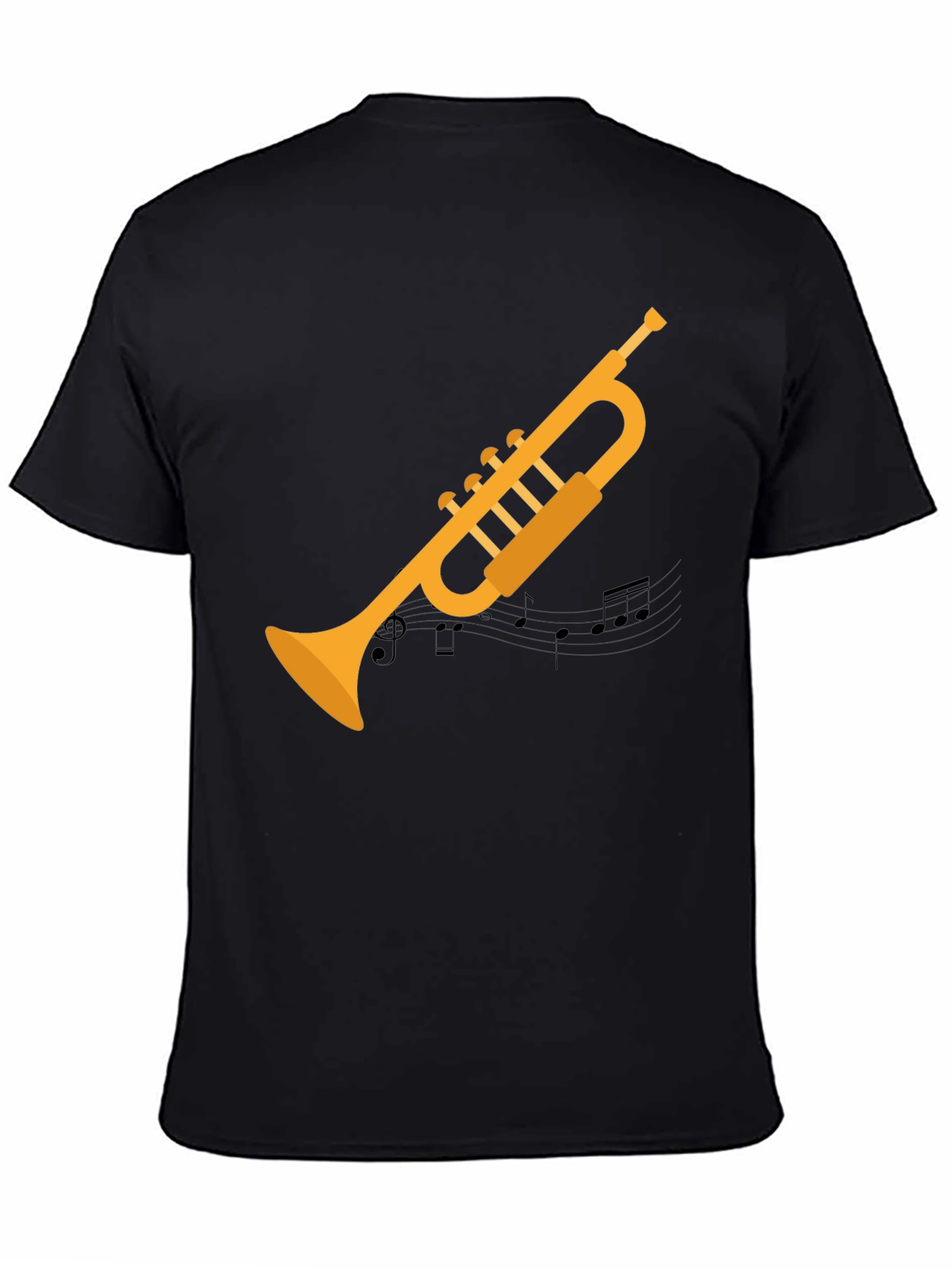 Trumpet Graphic Tee - Musicians Black T-Shirt