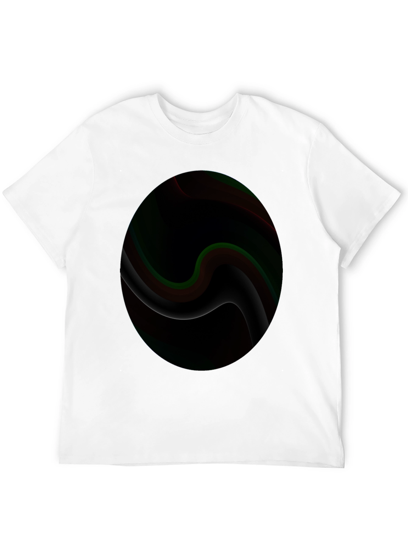 Abstract Swirl Graphic Black T-Shirt