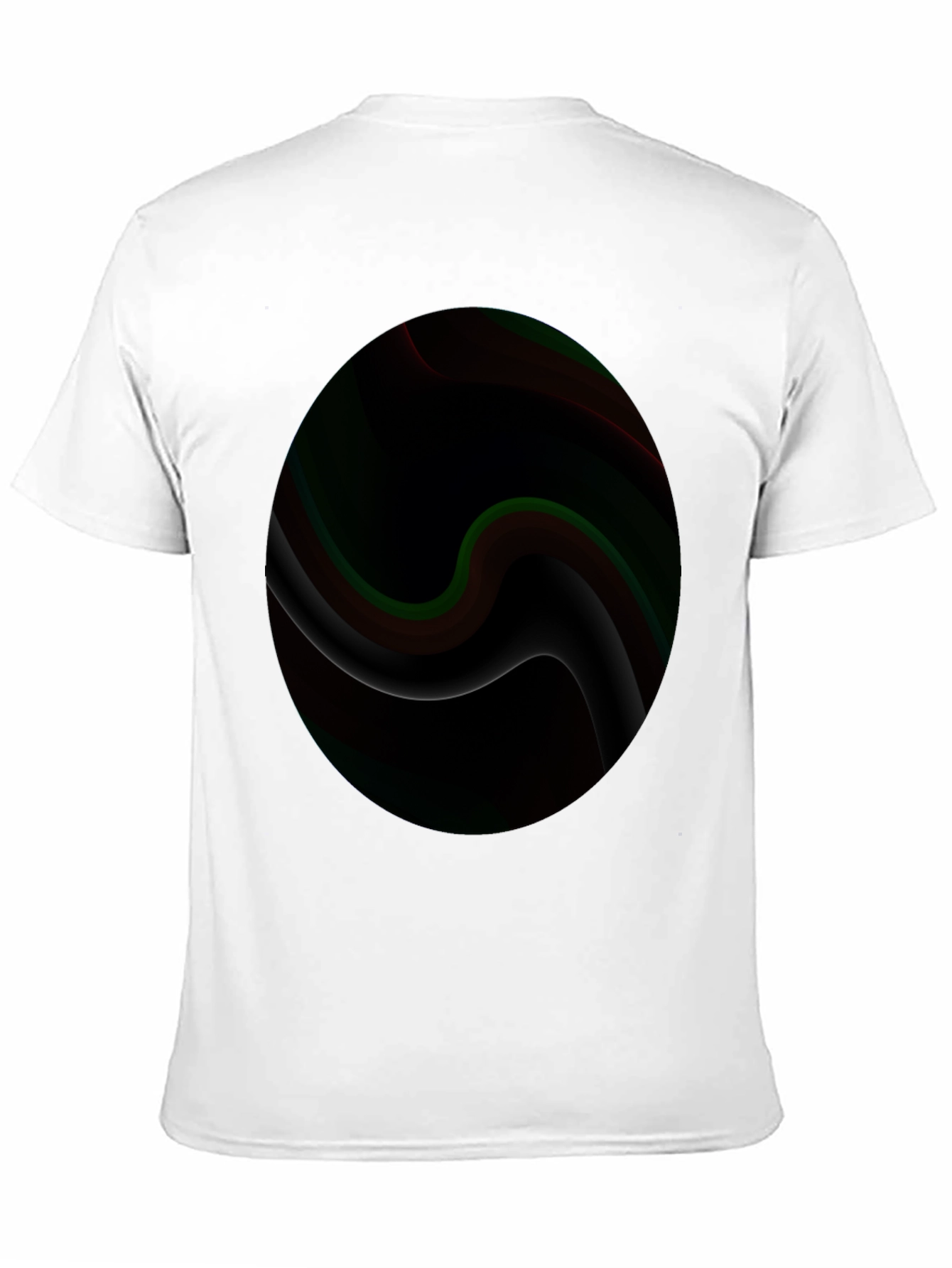 Abstract Swirl Graphic Black T-Shirt