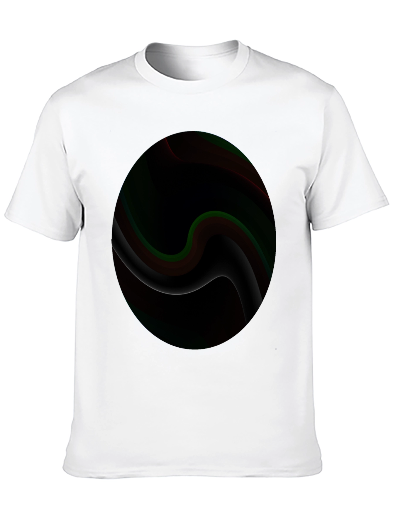 Abstract Swirl Graphic Black T-Shirt