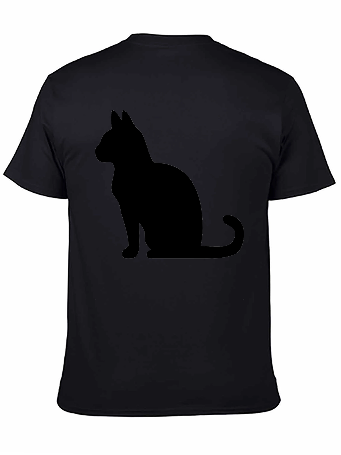 Black Cat Silhouette Graphic Tee - Unisex