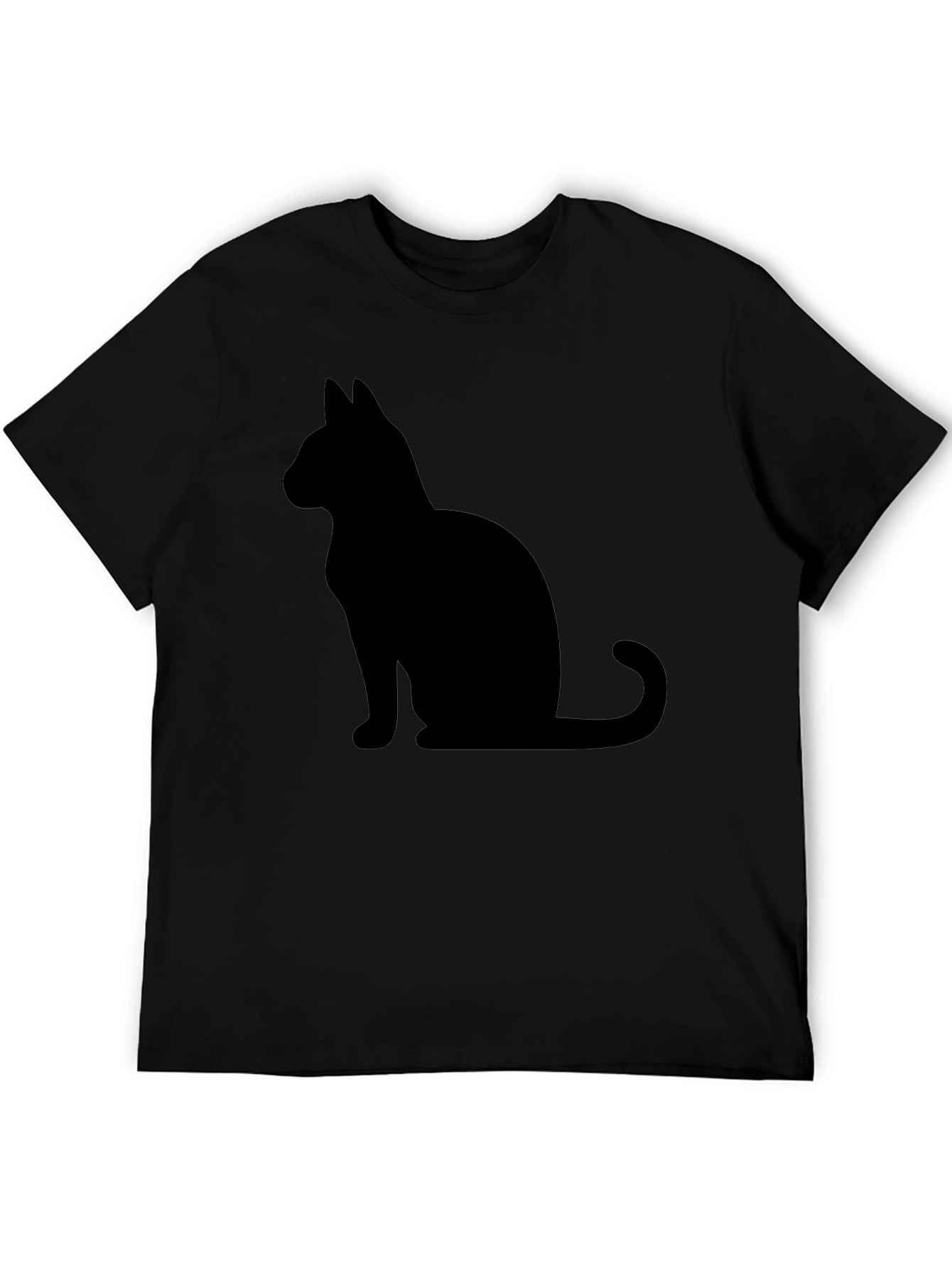 Black Cat Silhouette Graphic Tee - Unisex