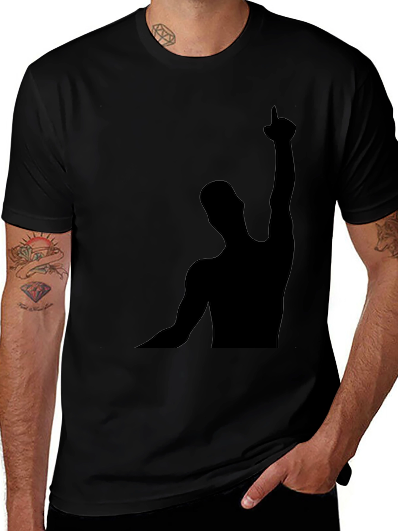 Silhouette Man Graphic T-Shirt