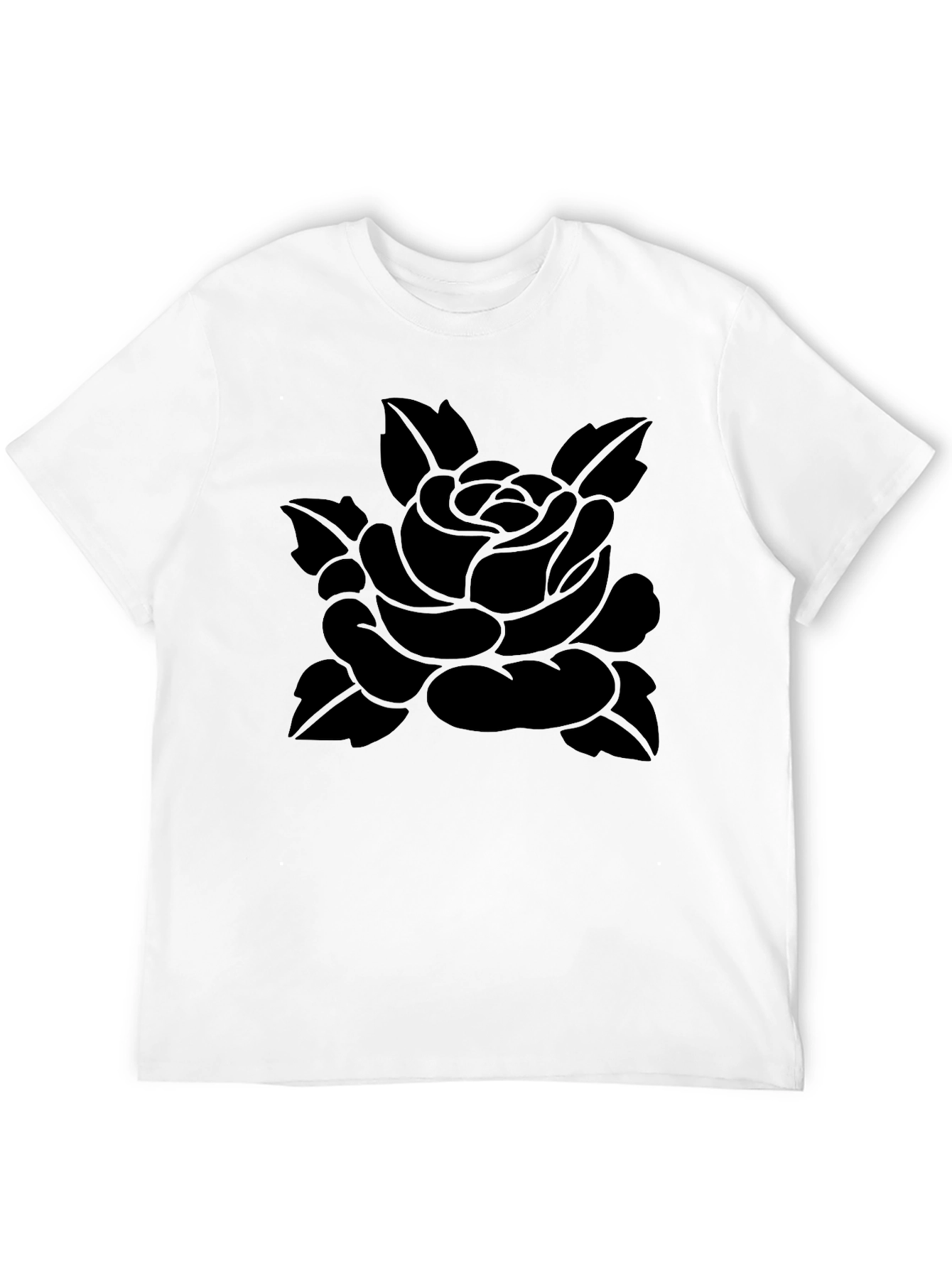 Black Rose Graphic Tee - Stylish Menswear