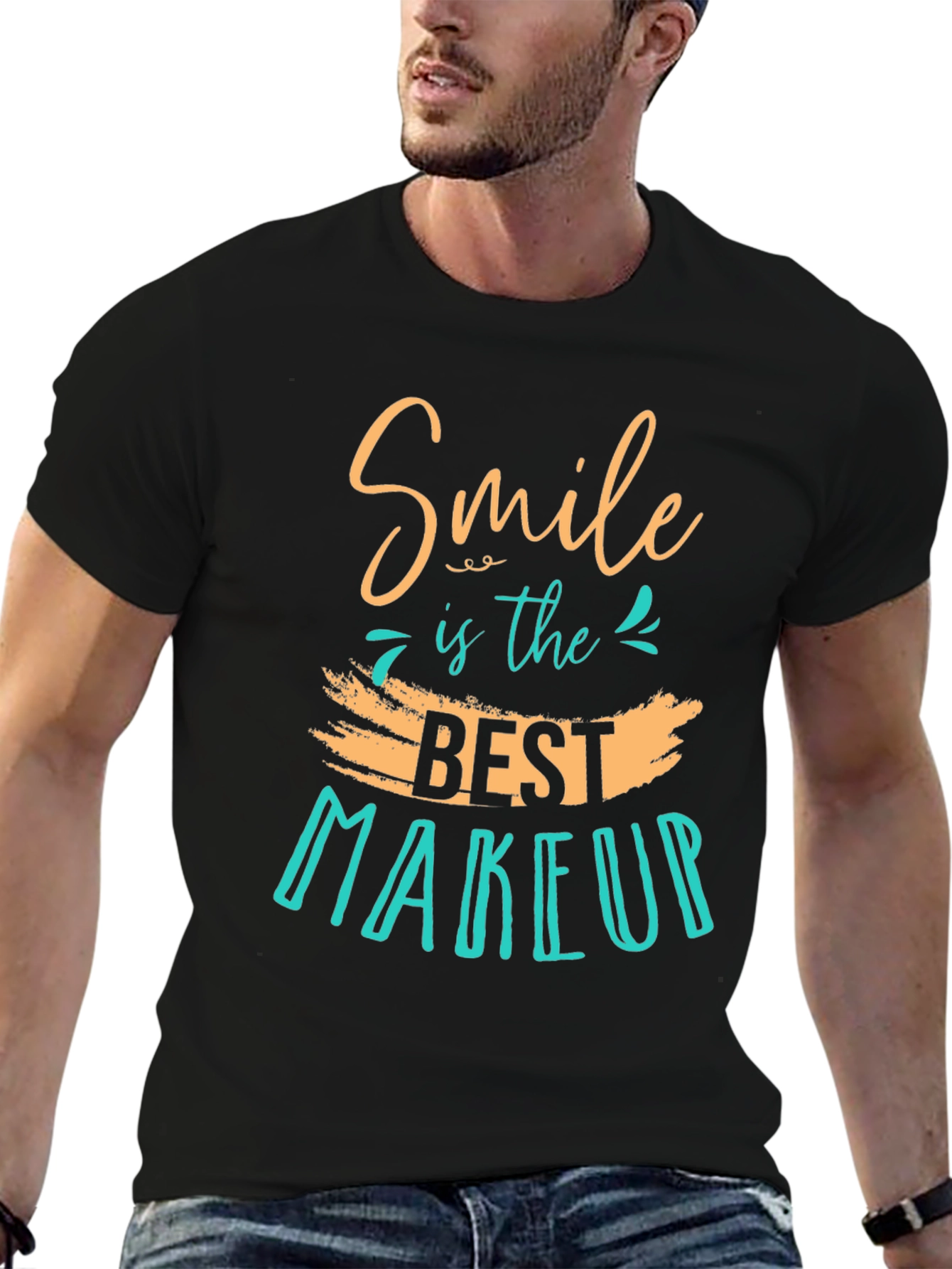 Smile is the Best Makeup Graphic T-Shirt