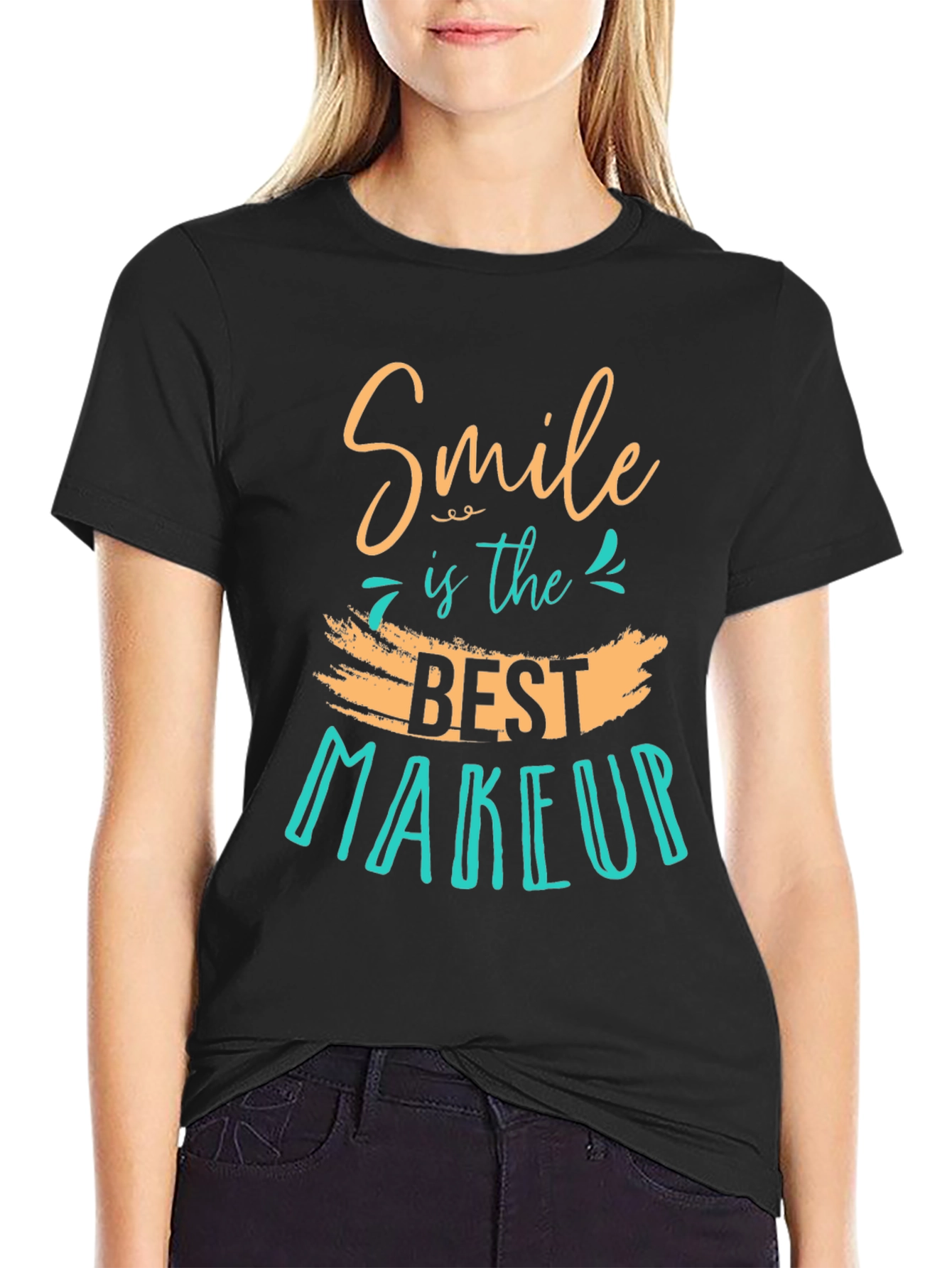 Smile is the Best Makeup Graphic T-Shirt