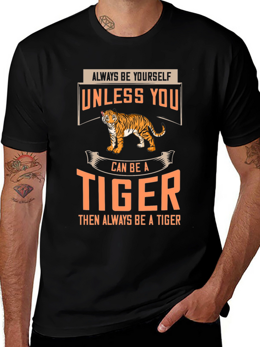 Always Be a Tiger Graphic T-Shirt - Black