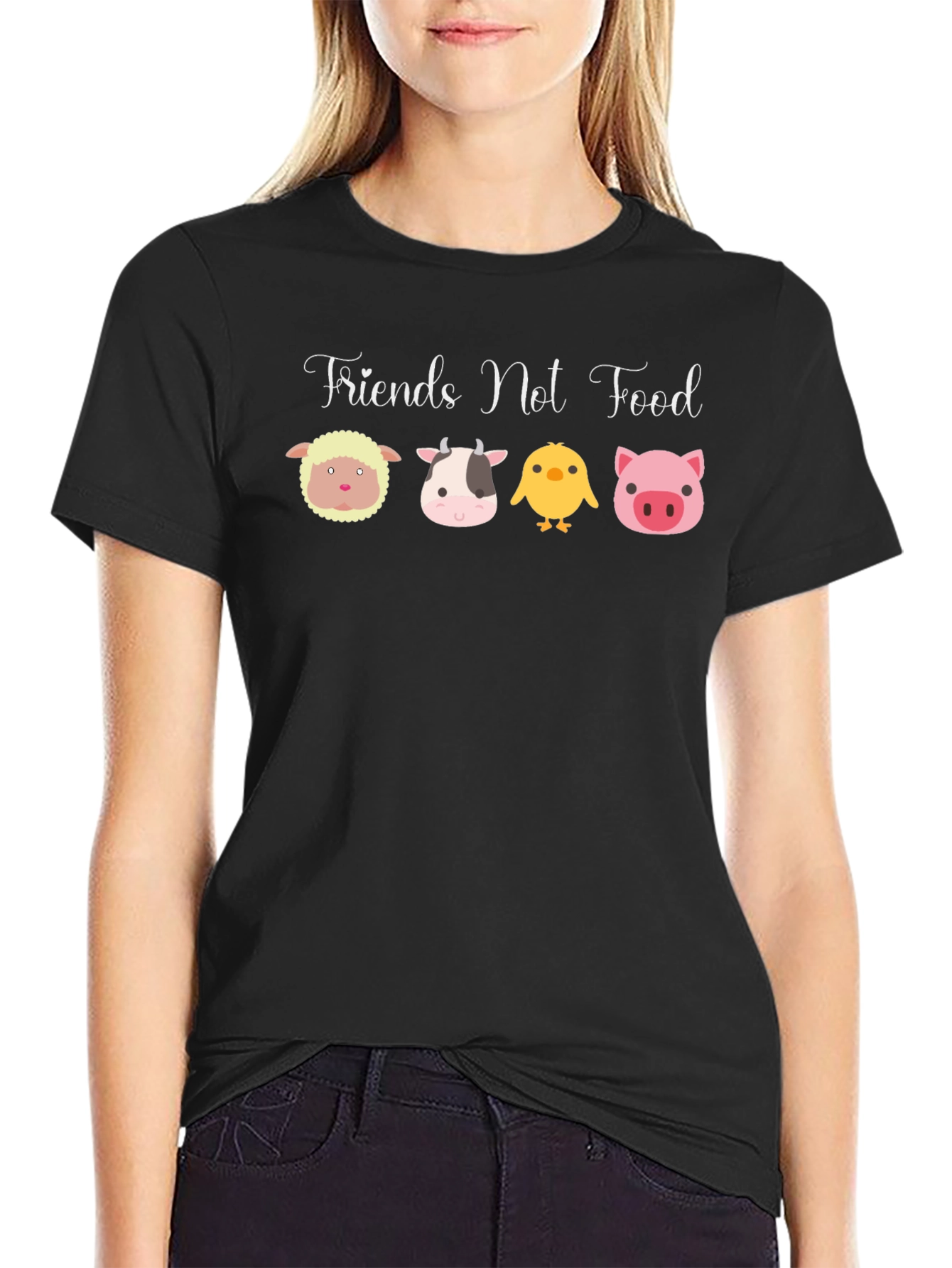 Friends Not Food Vegan Graphic Tee