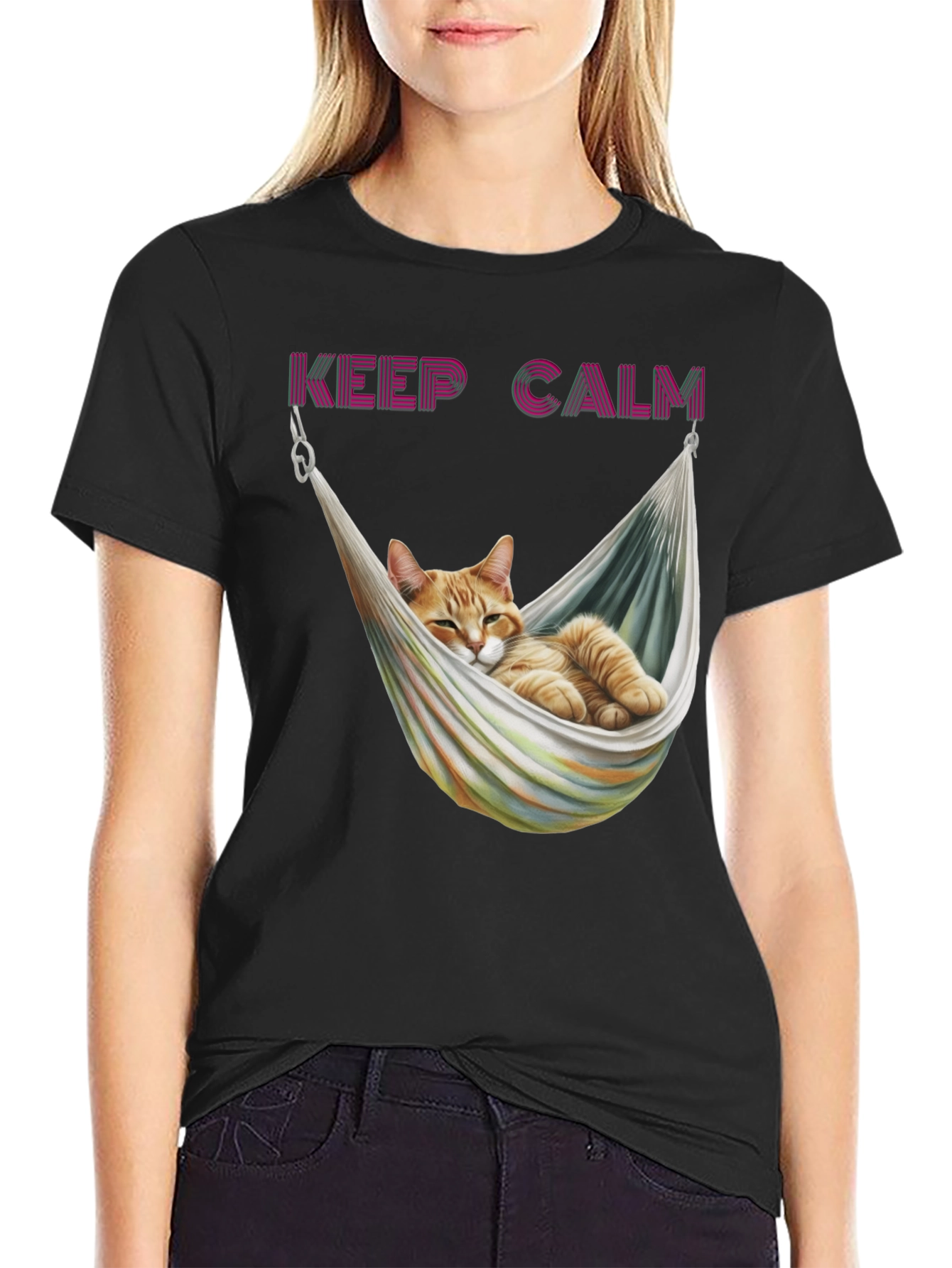 Keep Calm Cat Hammock T-Shirt