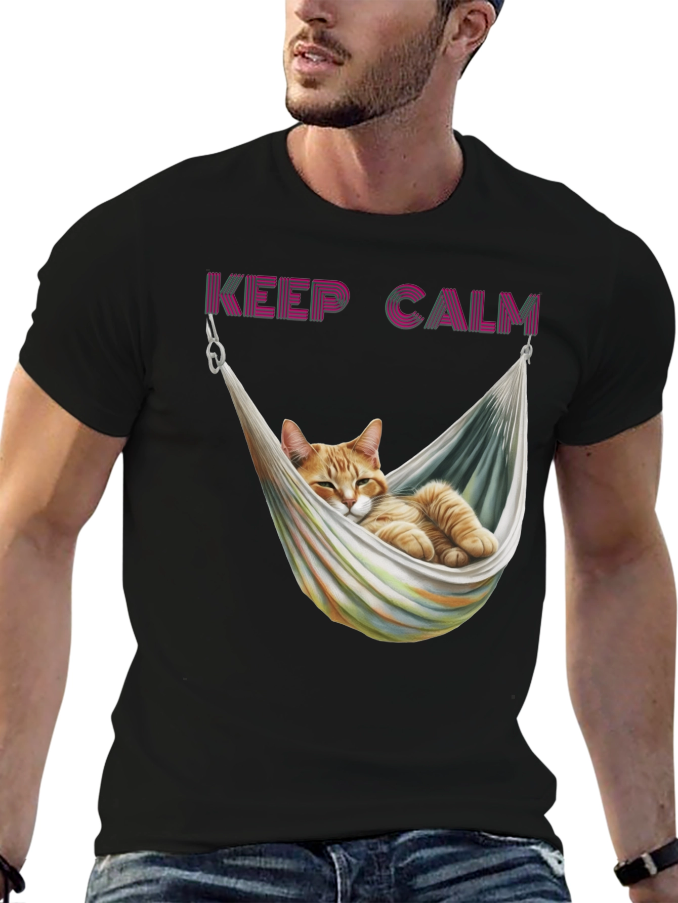 Keep Calm Cat Hammock T-Shirt