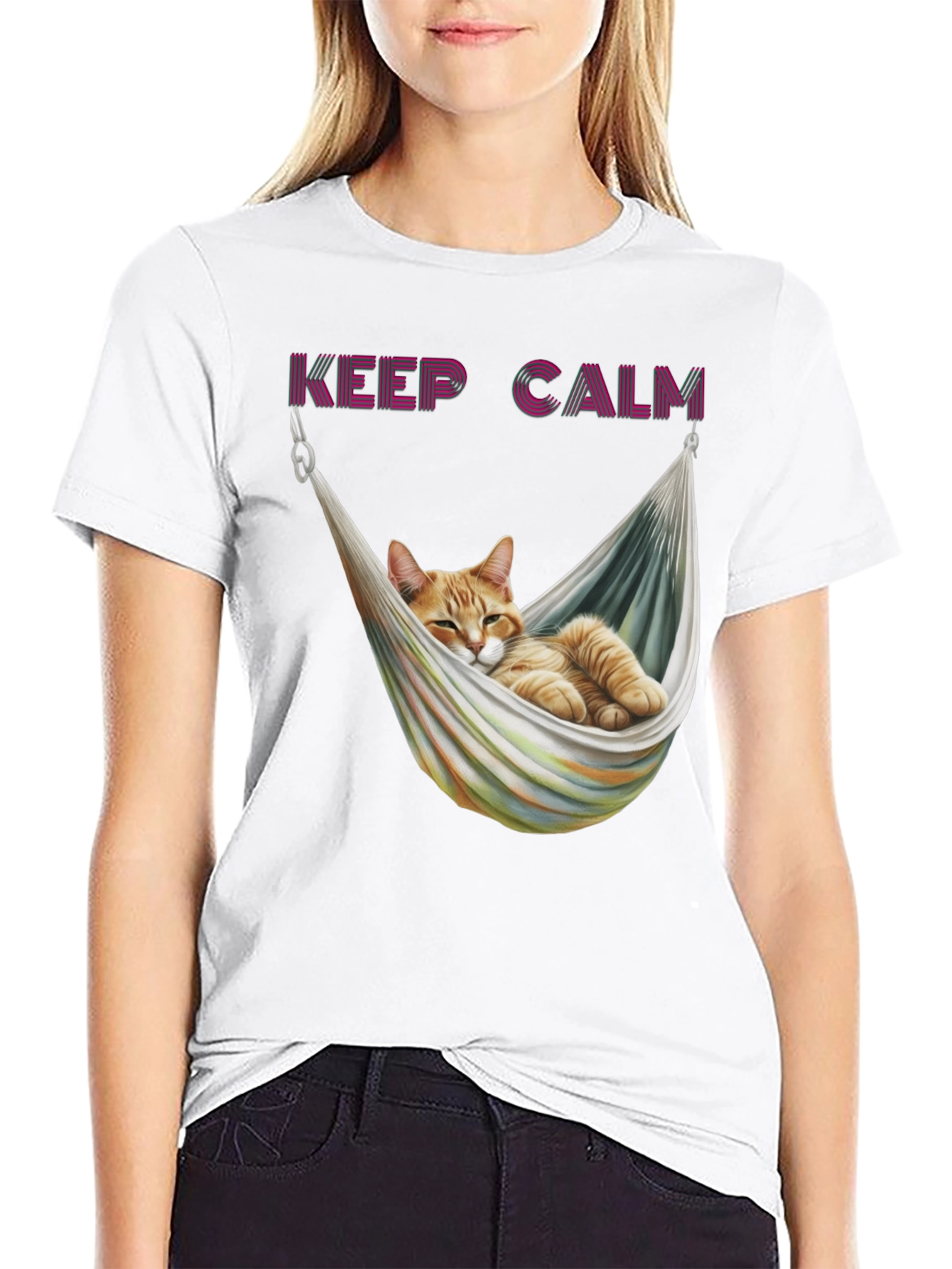 Keep Calm Cat Hammock T-Shirt