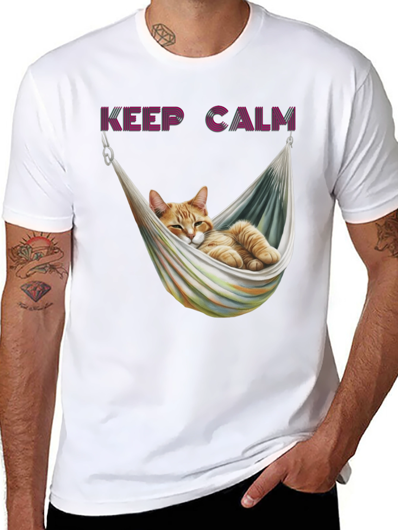 Keep Calm Cat Hammock T-Shirt