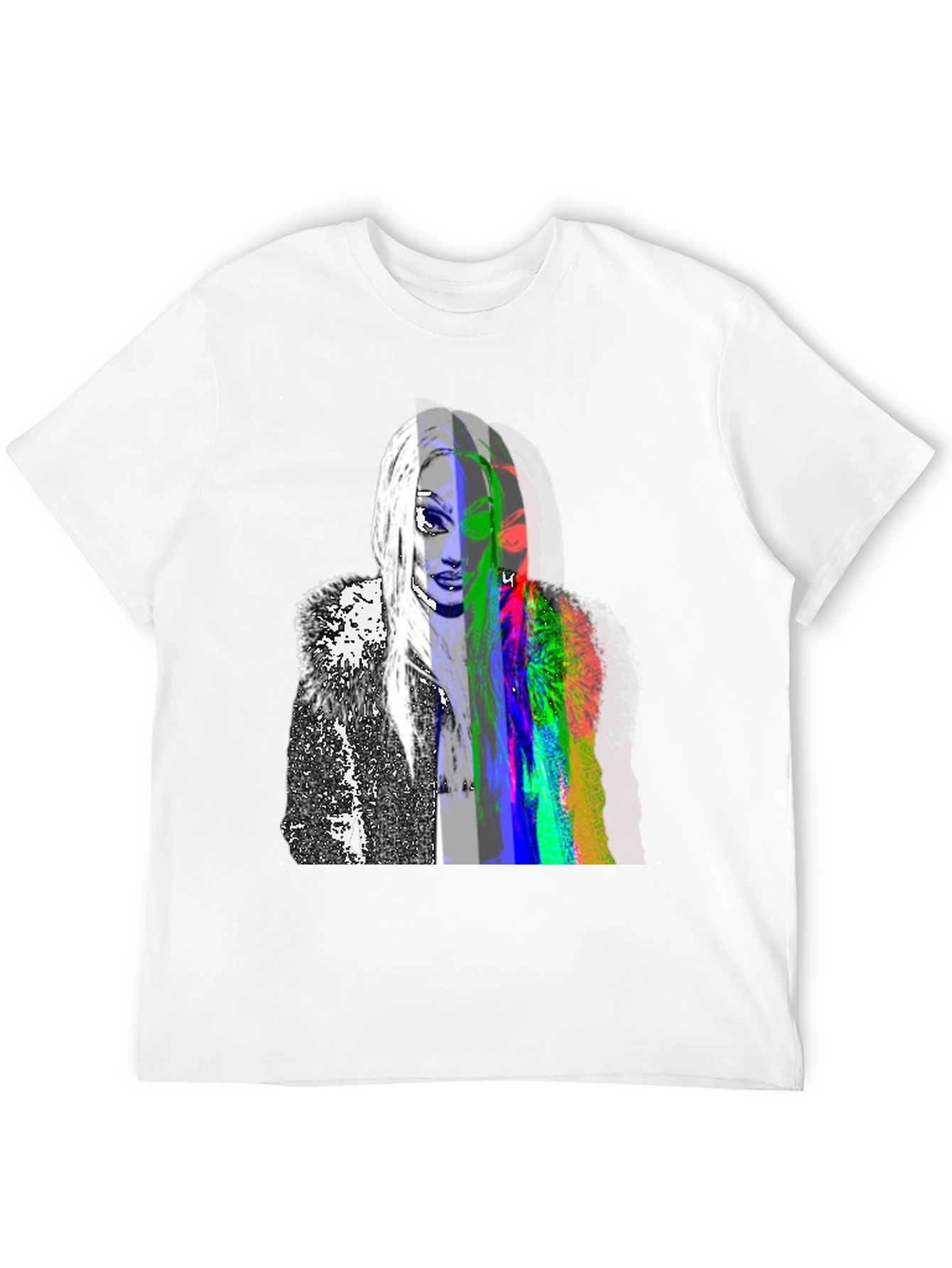 Abstract Portrait Graphic Tee - Modern Art Shirt