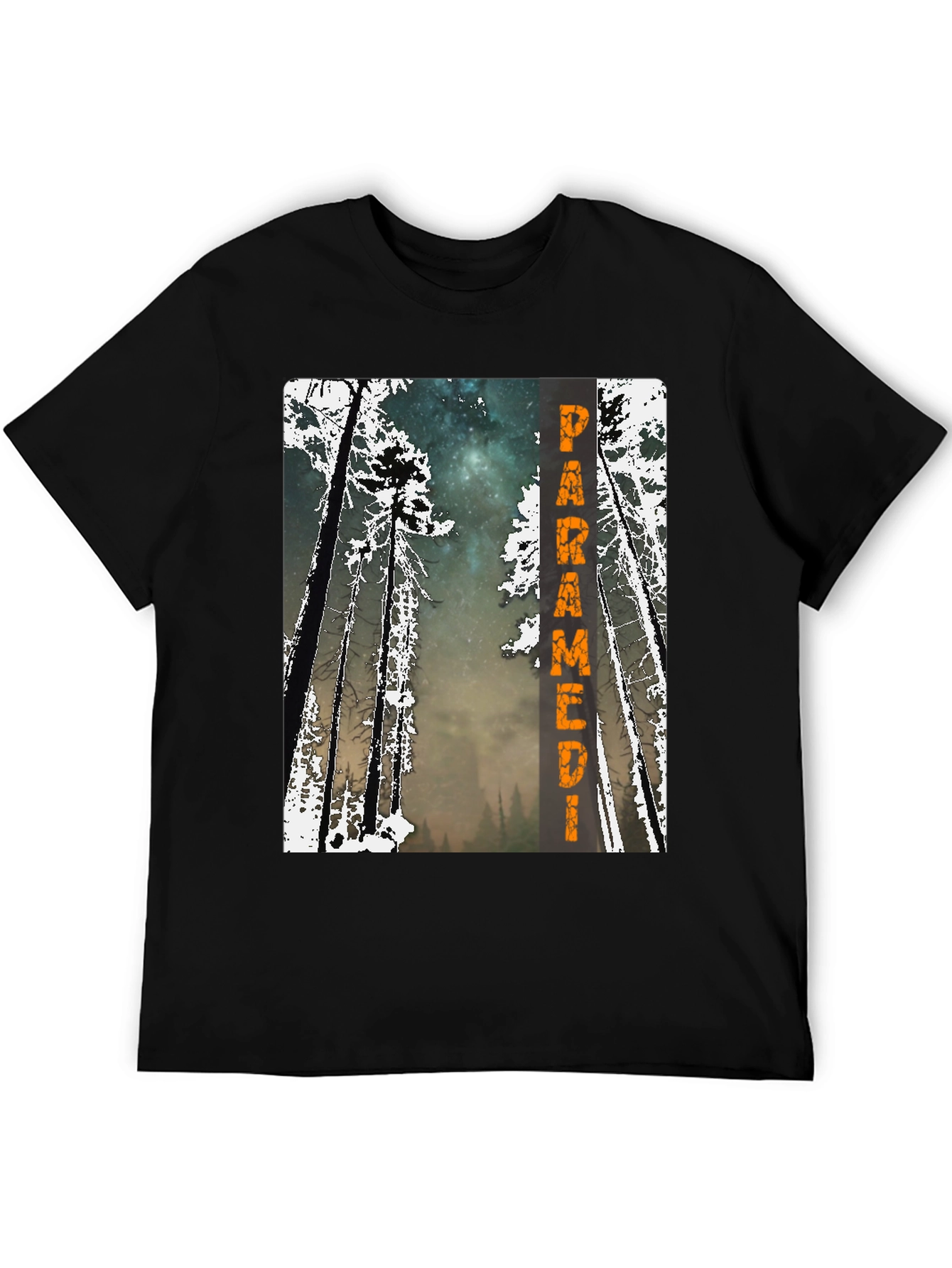 Paramedic Forest Graphic Tee - Black Cotton Shirt
