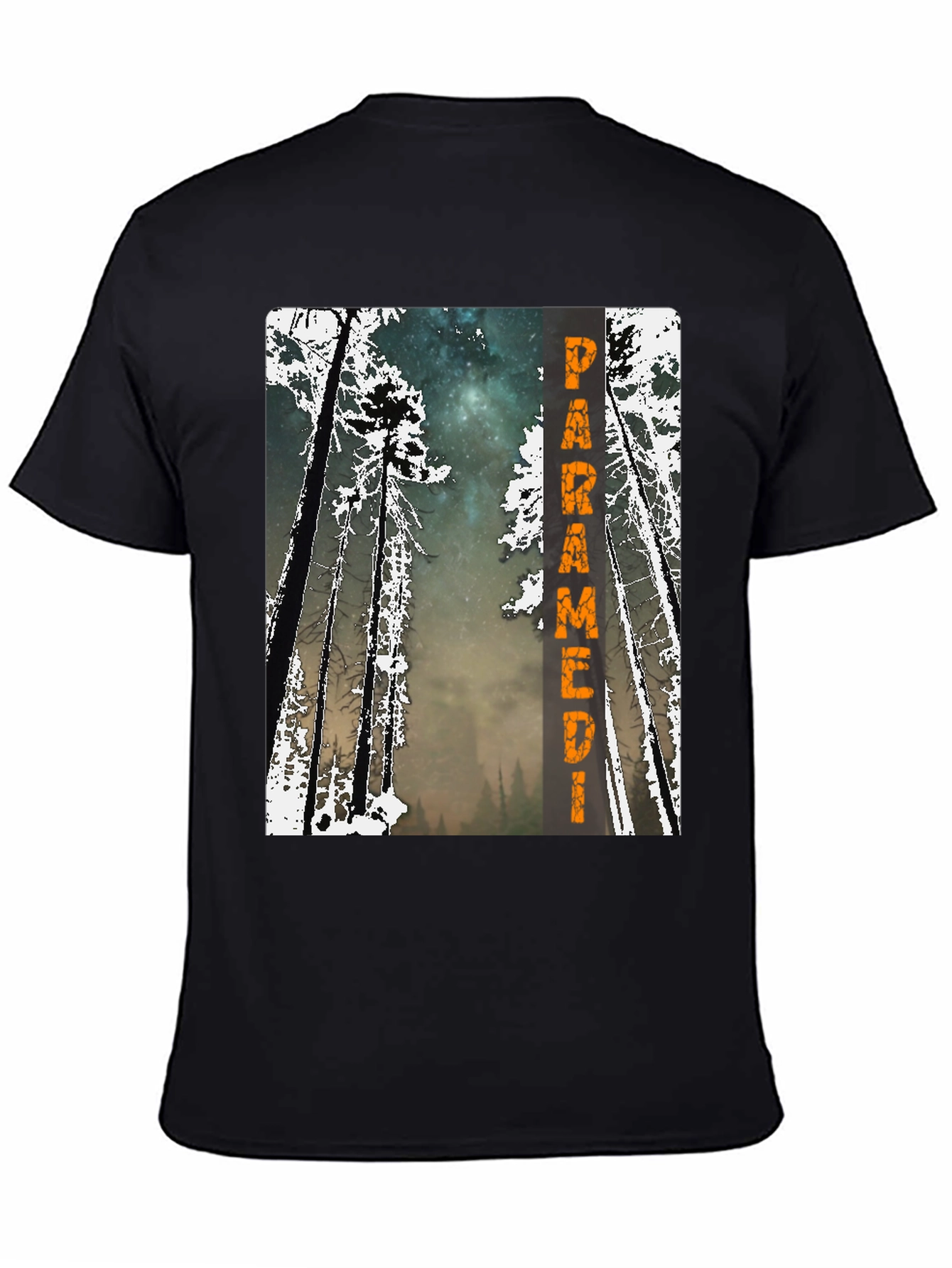 Paramedic Forest Graphic Tee - Black Cotton Shirt